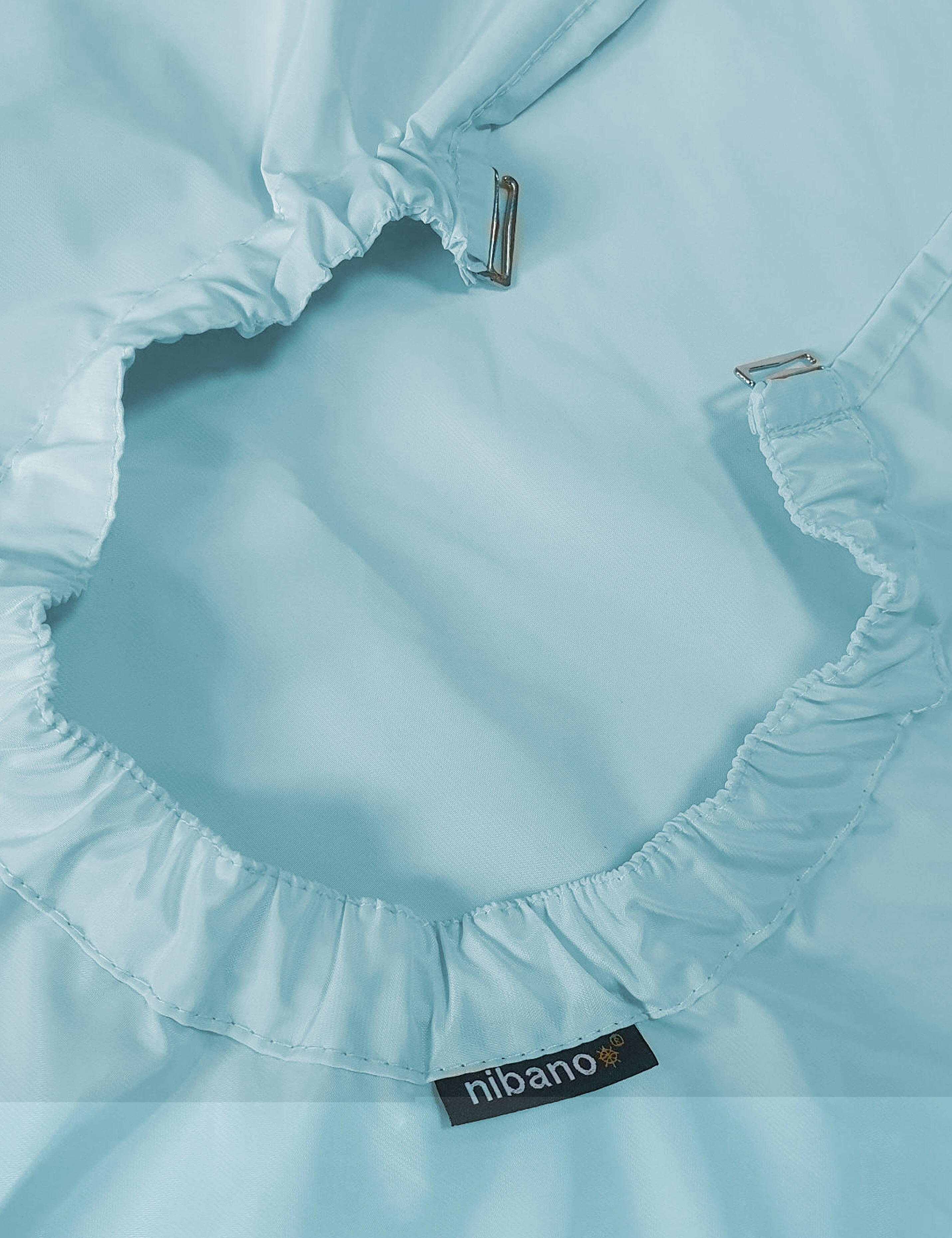 Aqua Blue Hairdressing gown with clips closing