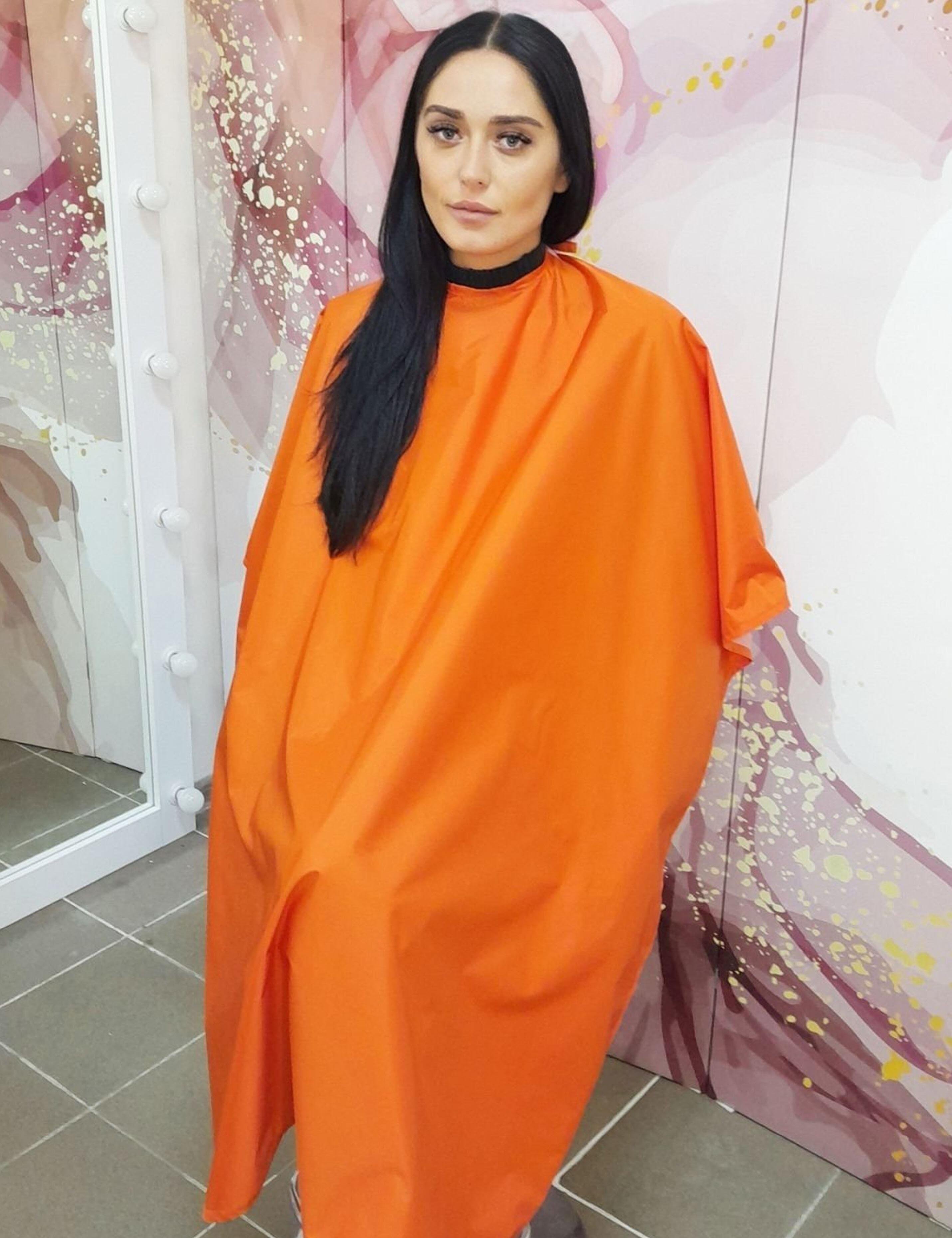 Washable hairdressing gown orange
