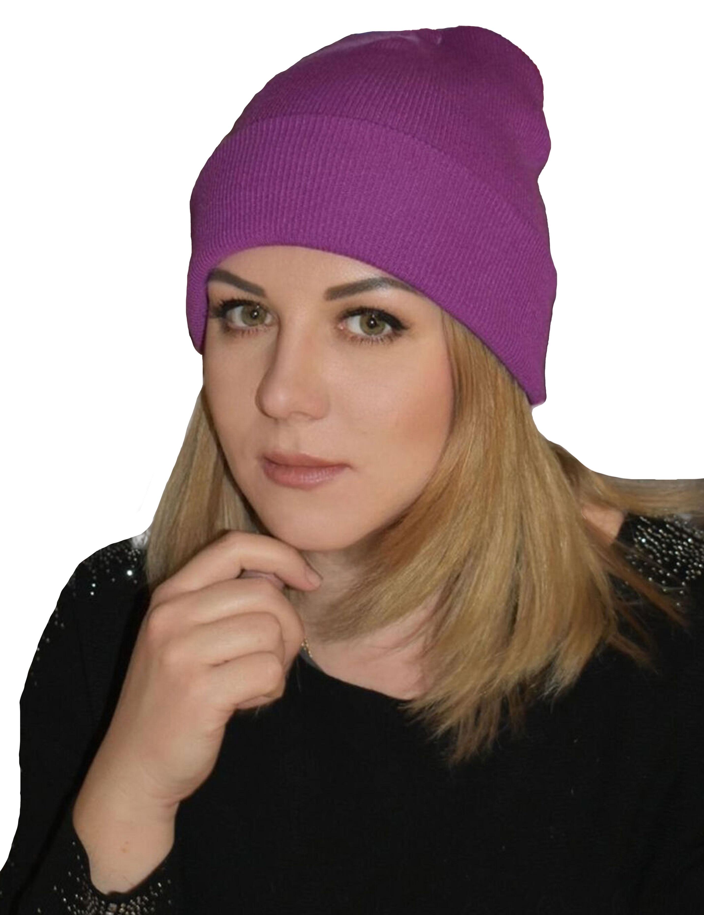 Winter hat beanie magenta