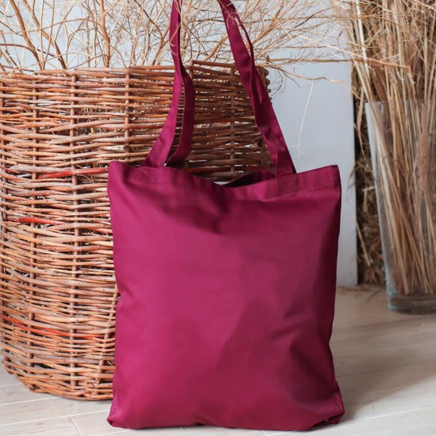 Classic Polycotton Tote Bag burgundy