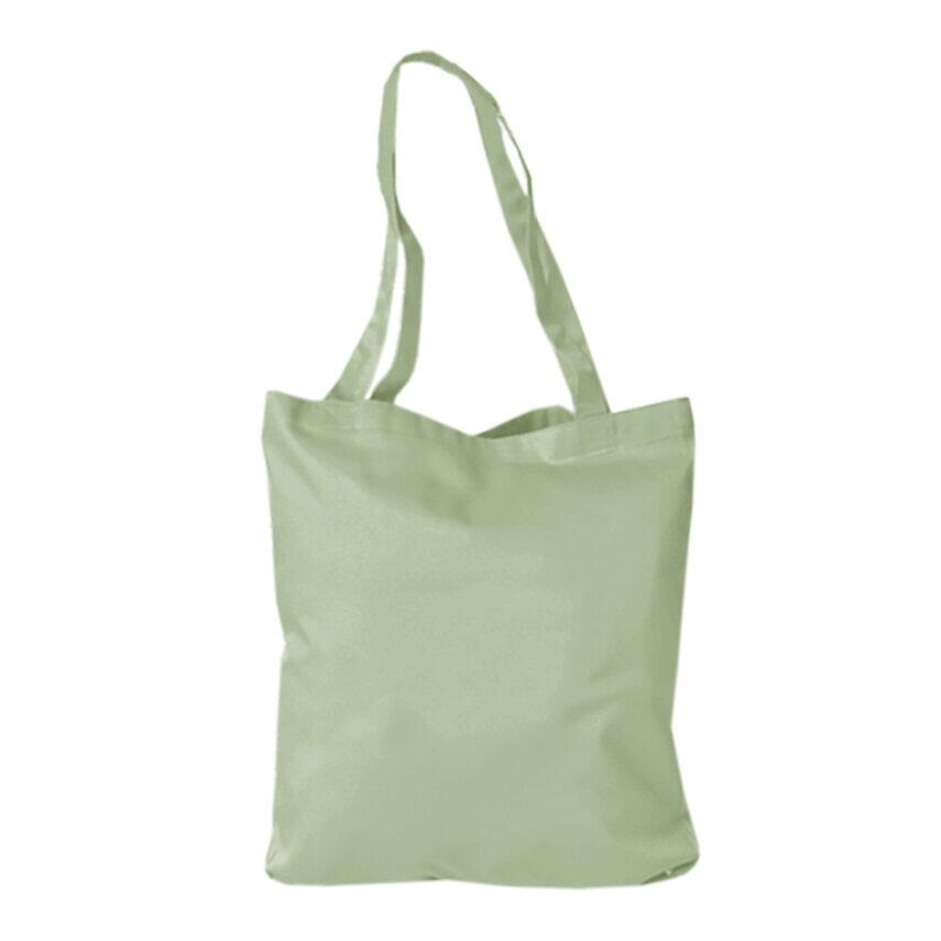 Pistachio polycotton tote bag