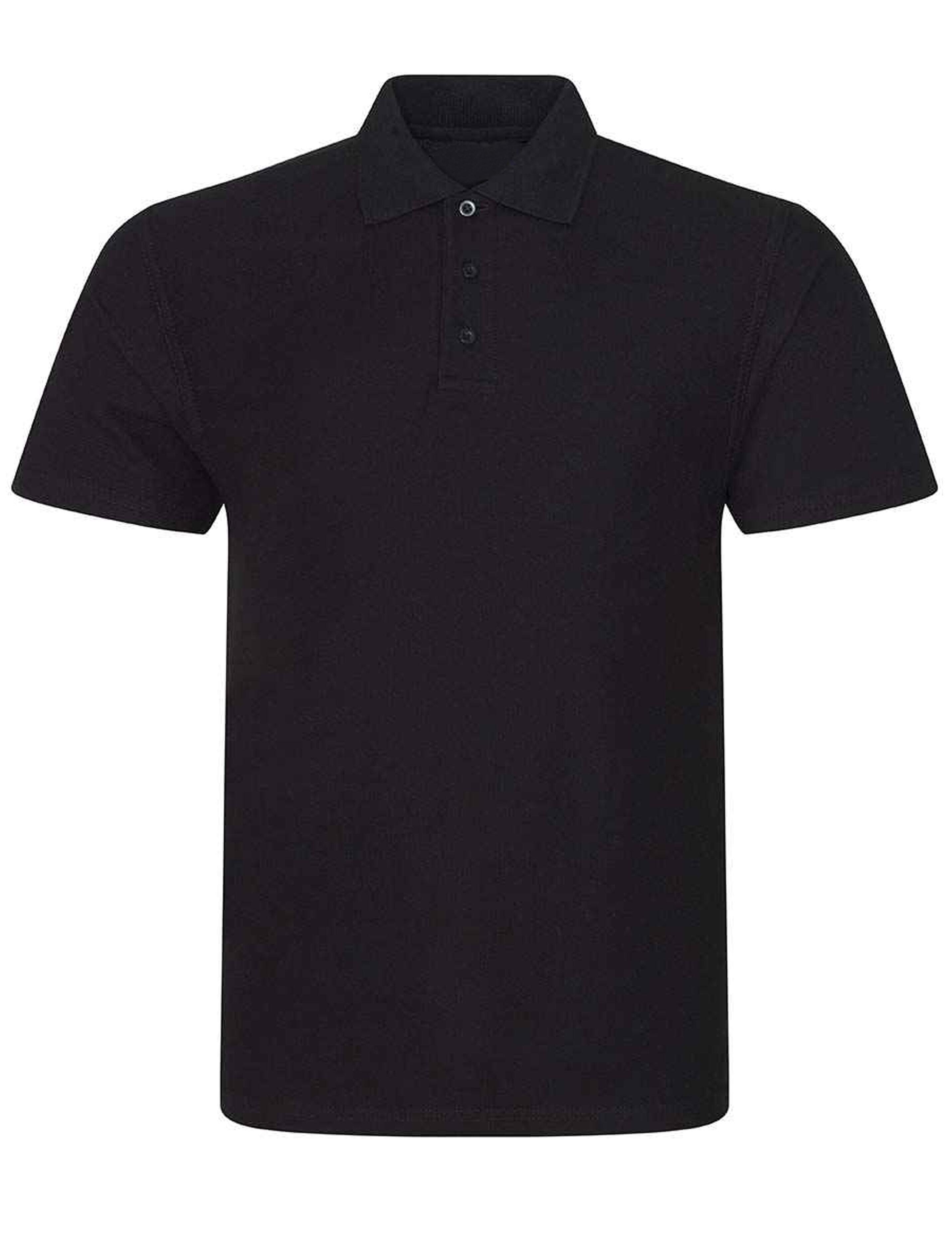 Personalised Short Sleeve Polo Shirt Black with Embroidery