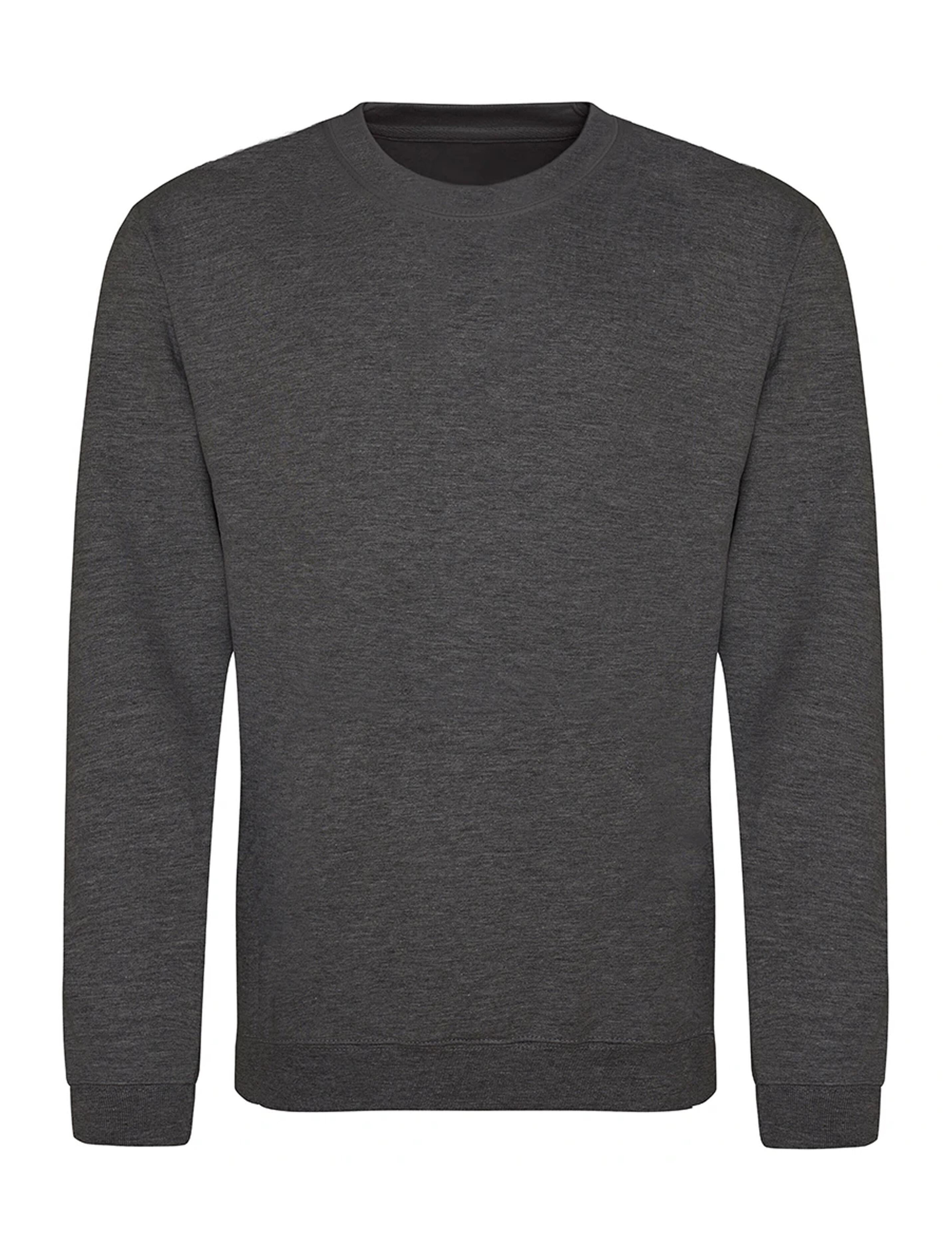 Charcoal crewneck jumper suitable for printing or embroidery