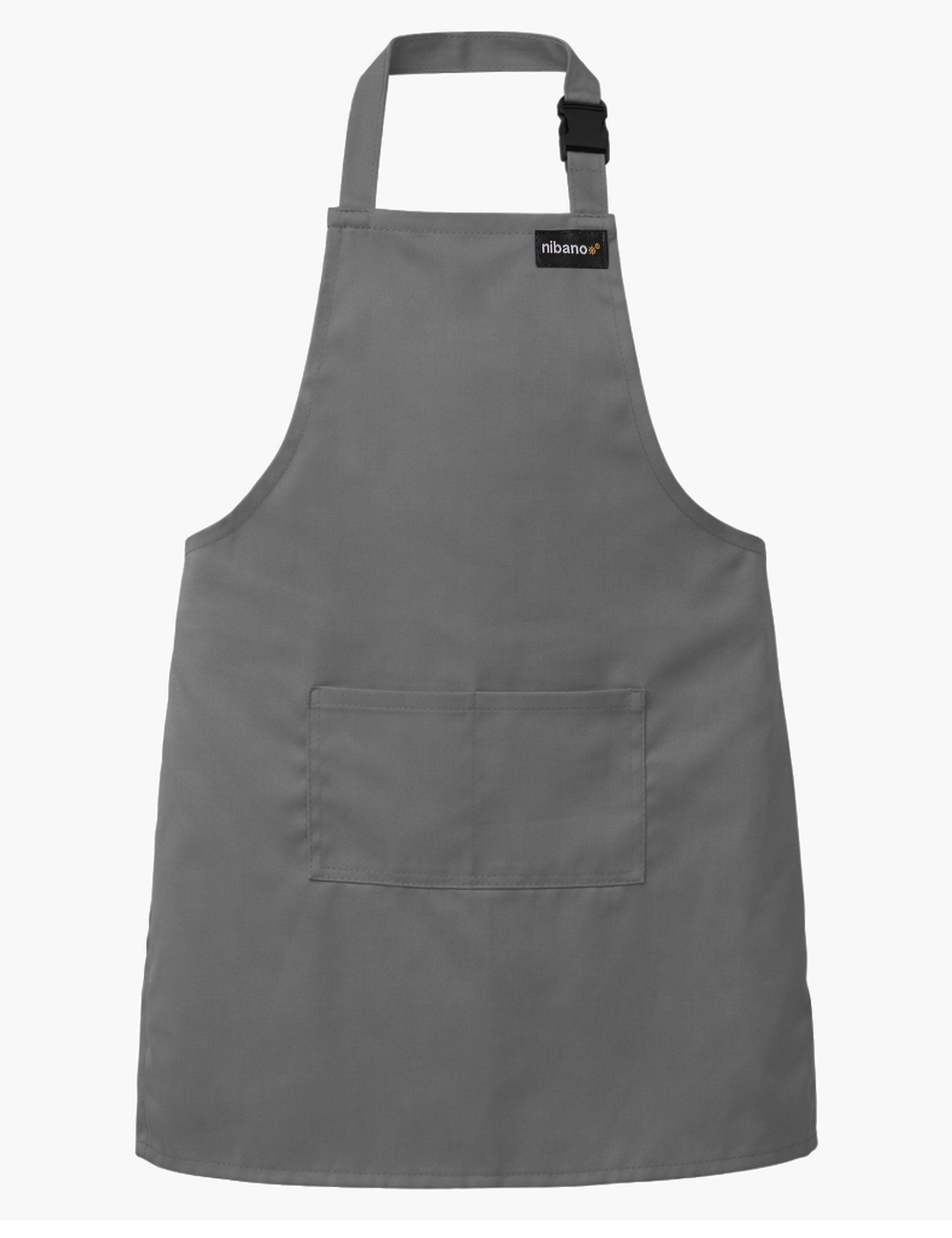Personalised Kids Apron Grey Printed