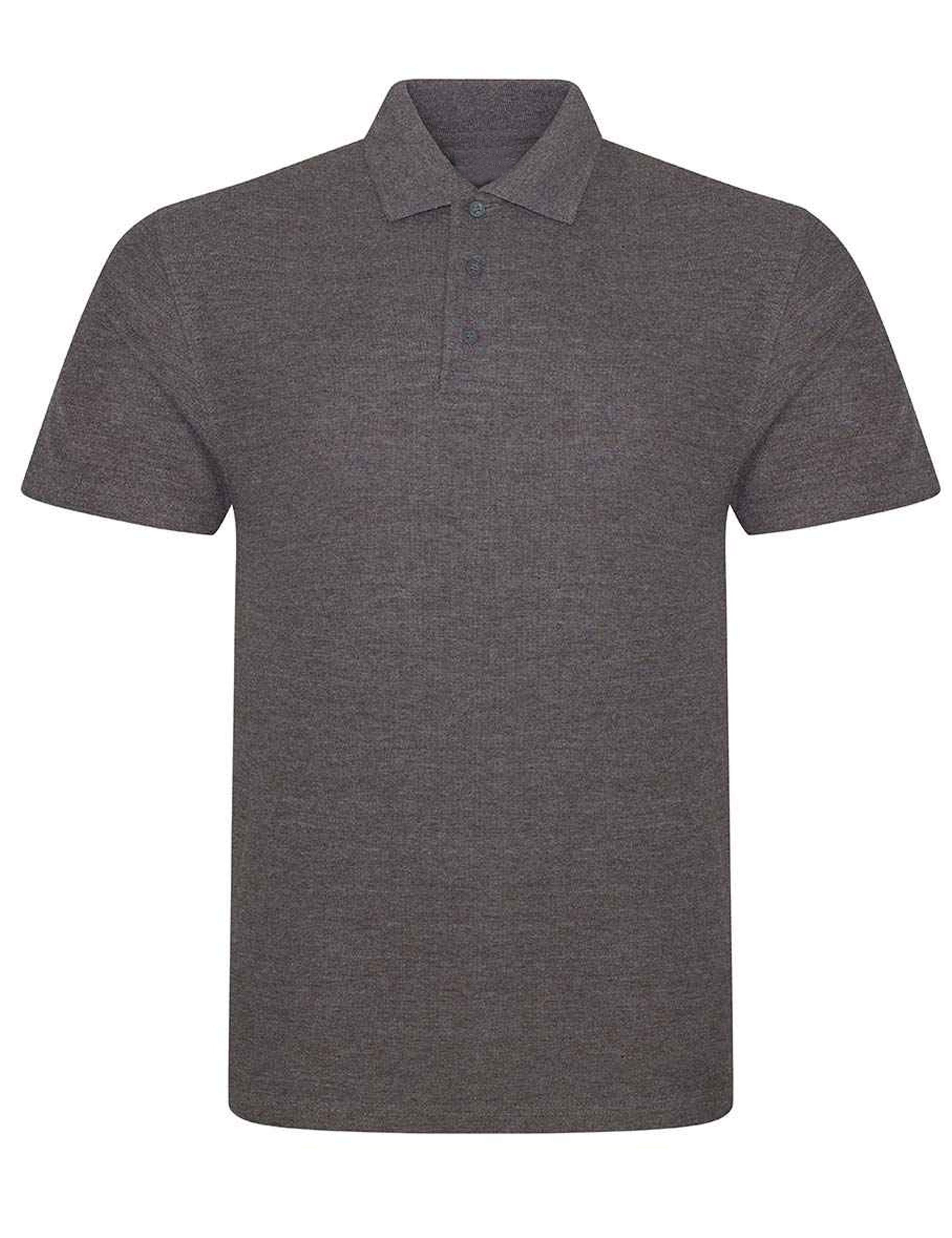 Charcoal  polo shirt polycotton blend comfortable everyday wear