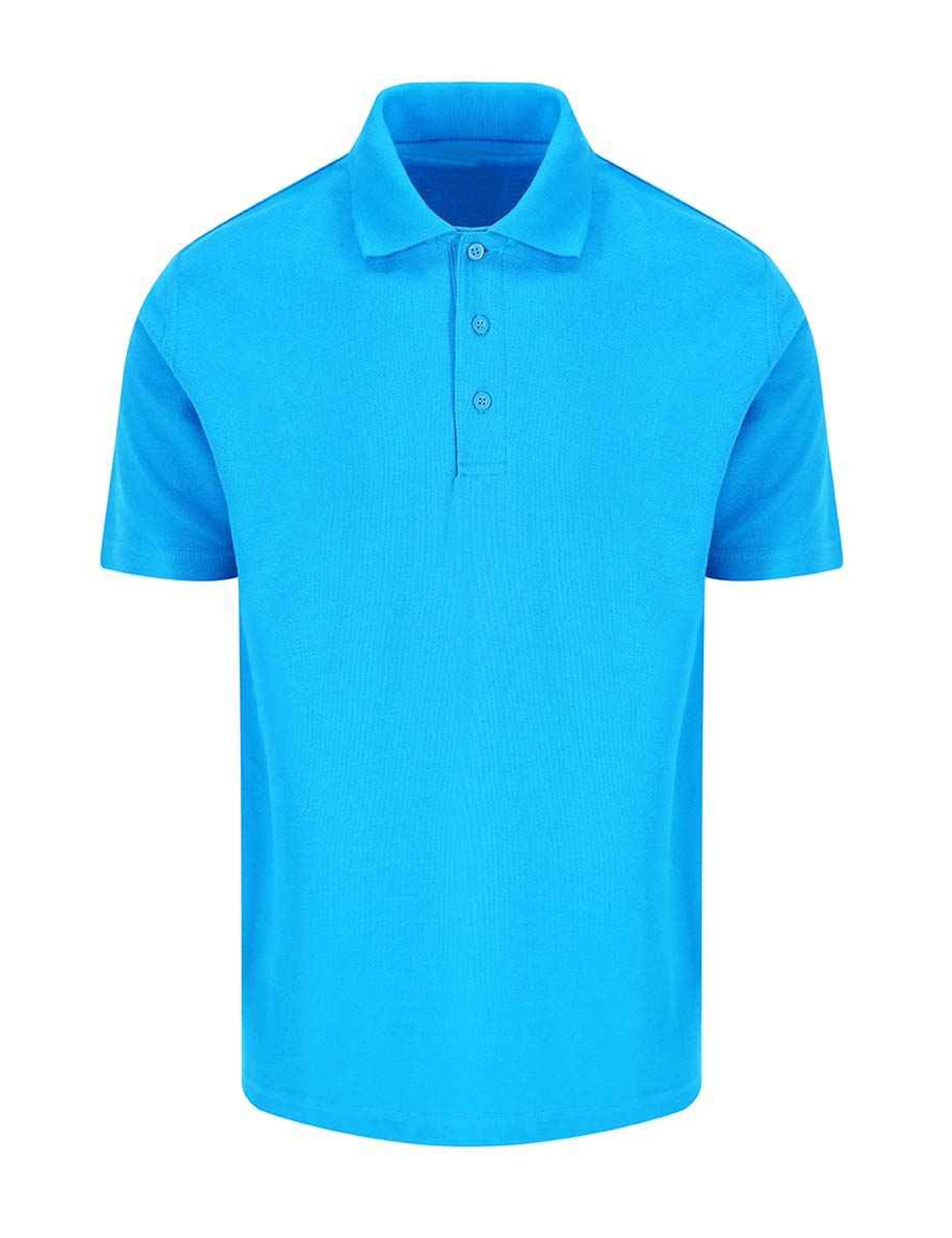 Turquoise polo shirt polycotton comfortable everyday wear