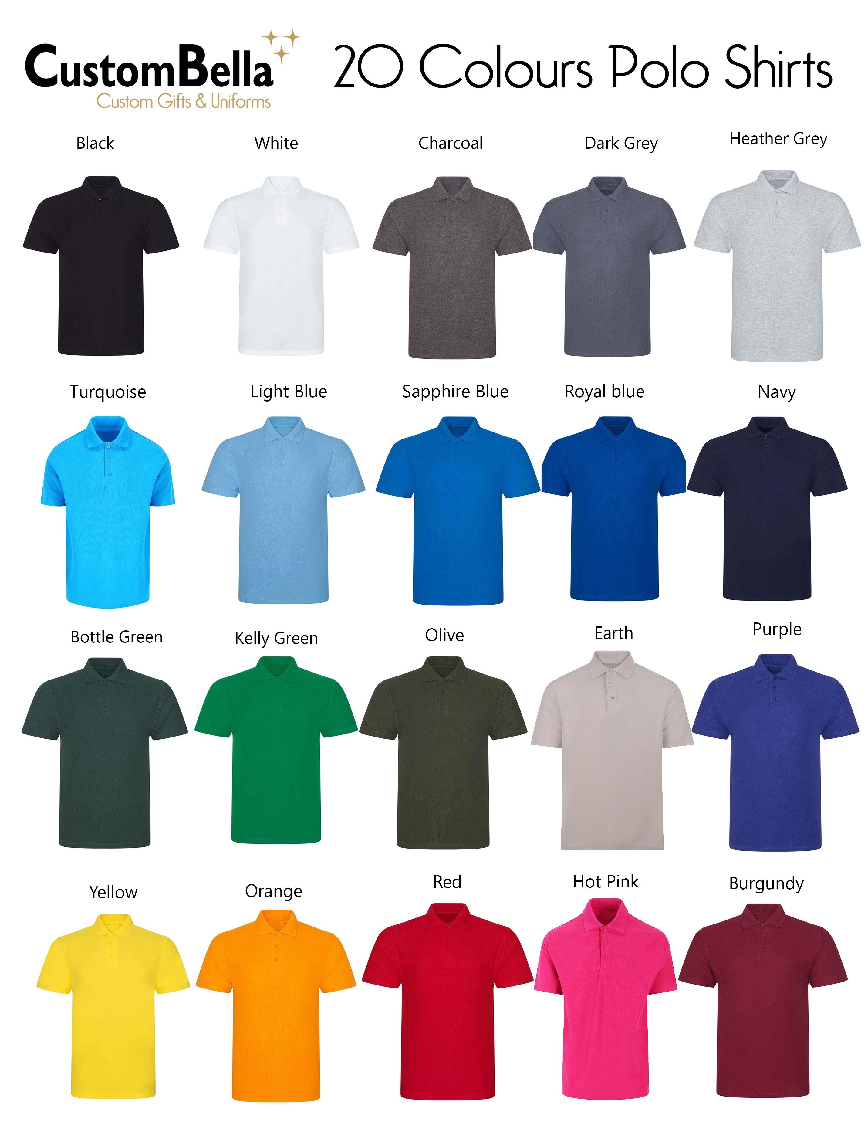 Customizable Purple  polycotton polo shirt for branding or uniform