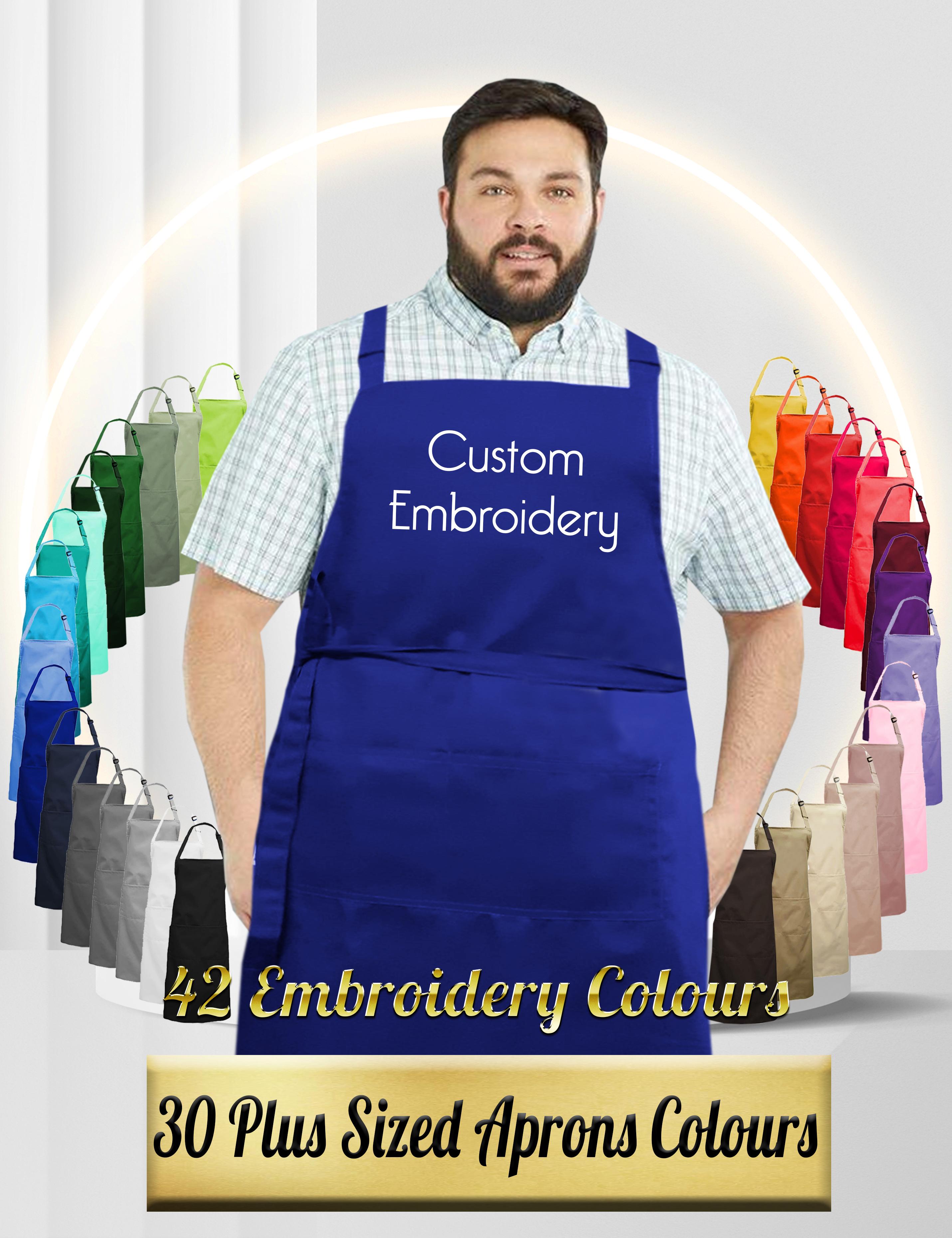 Personalised Embroidered Plus Size Apron