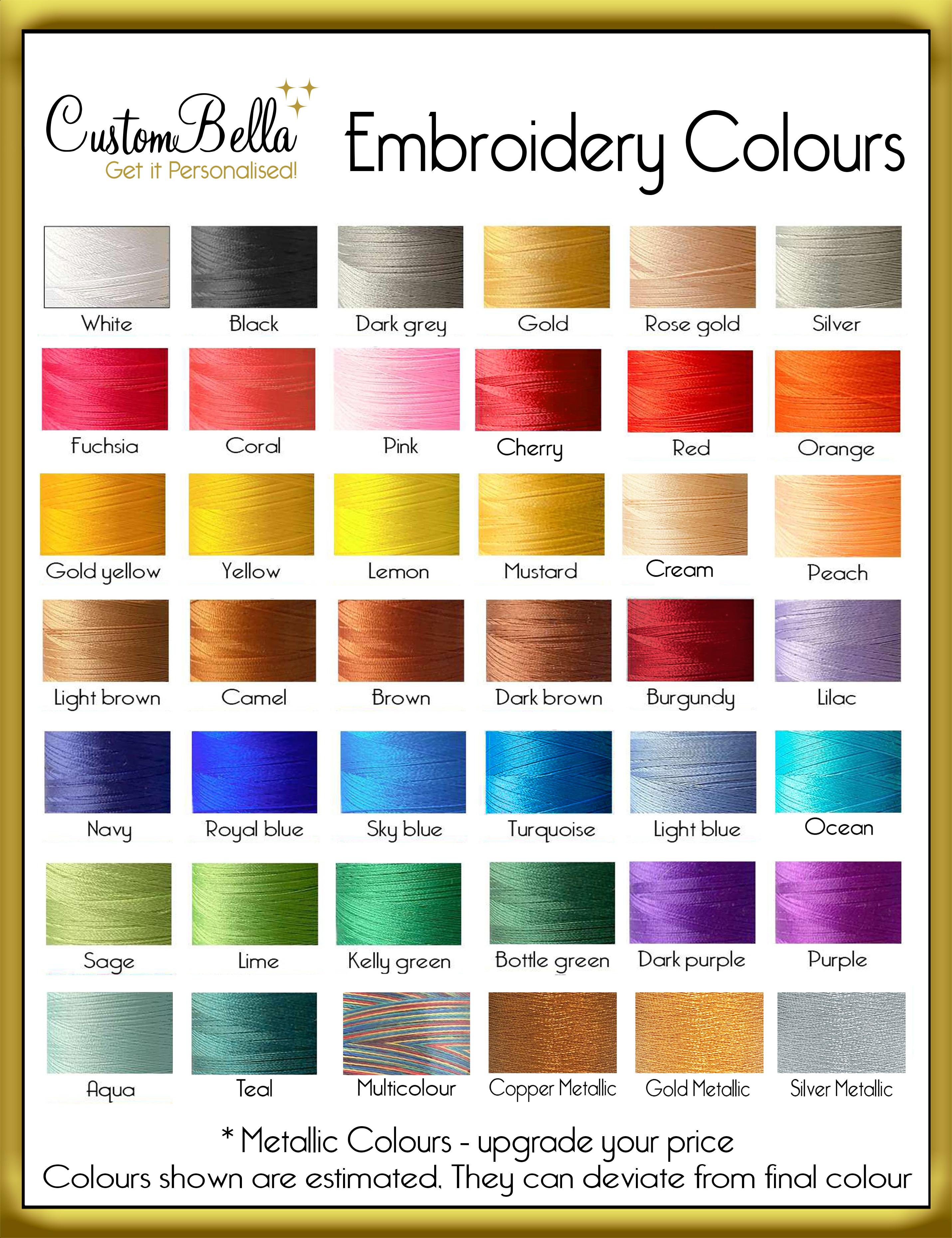 42 Embroidery Colours