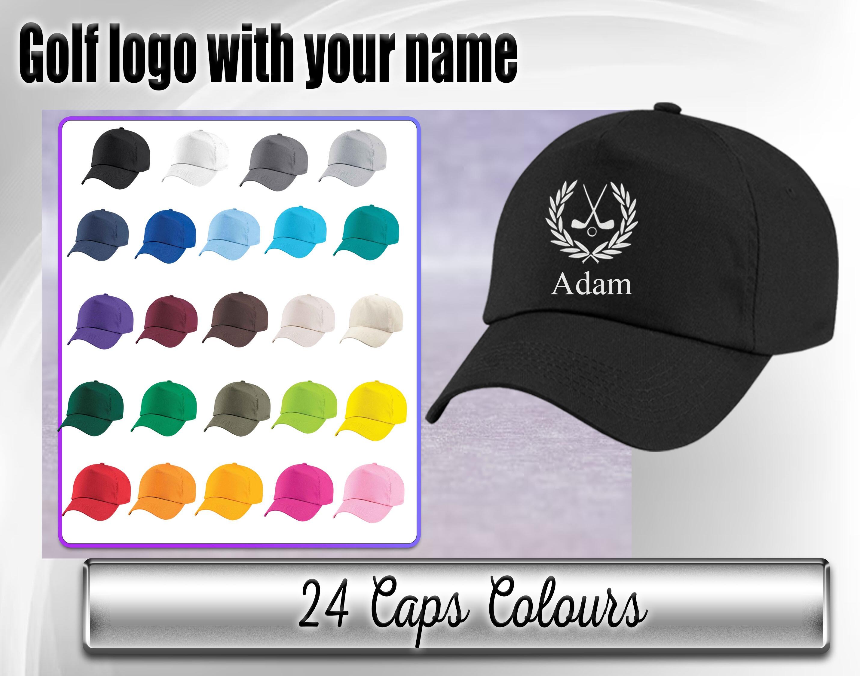 Personalised embroidered golf cap