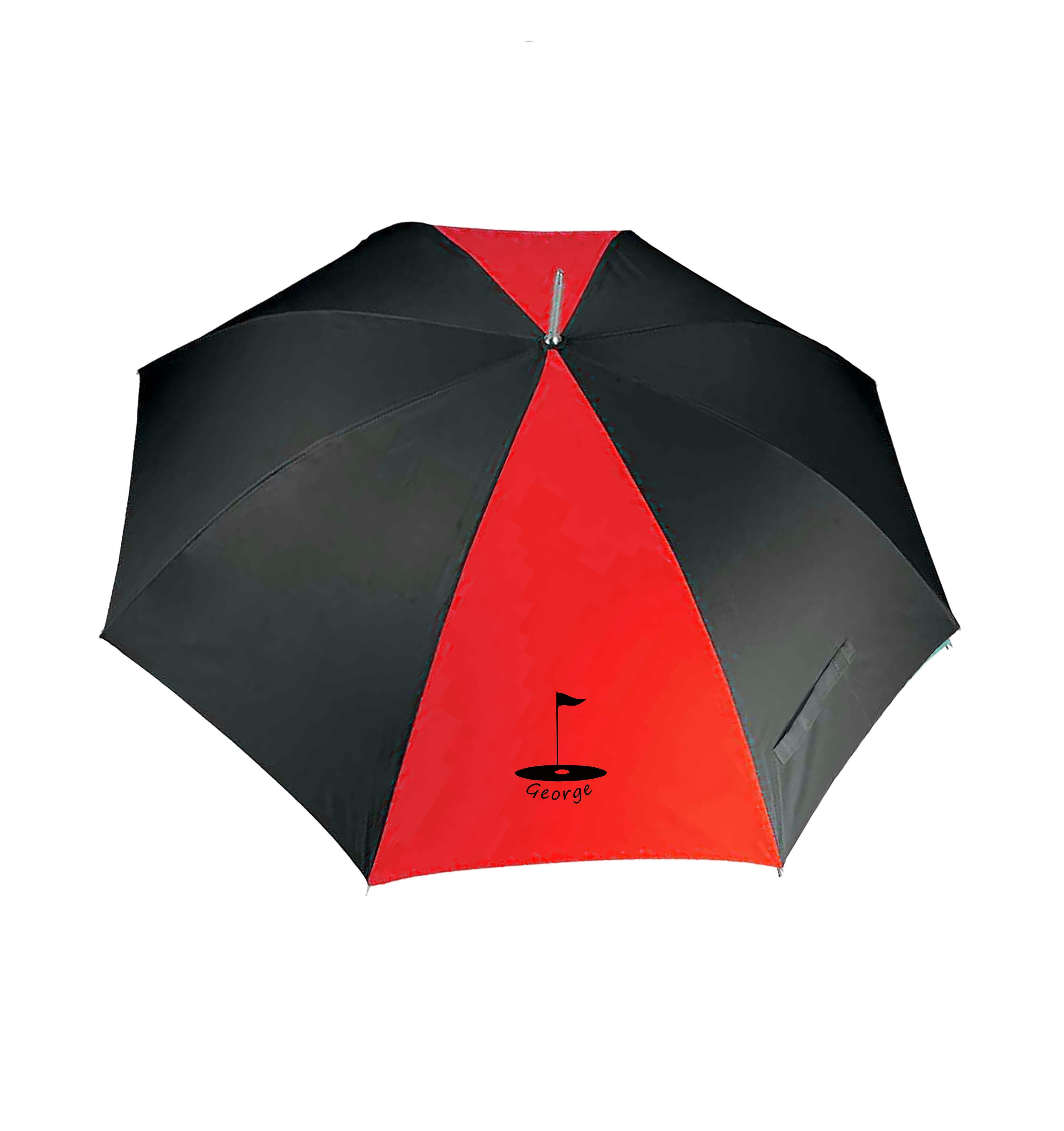 Golf Flag Design Large Golf Umbrella Black/Red