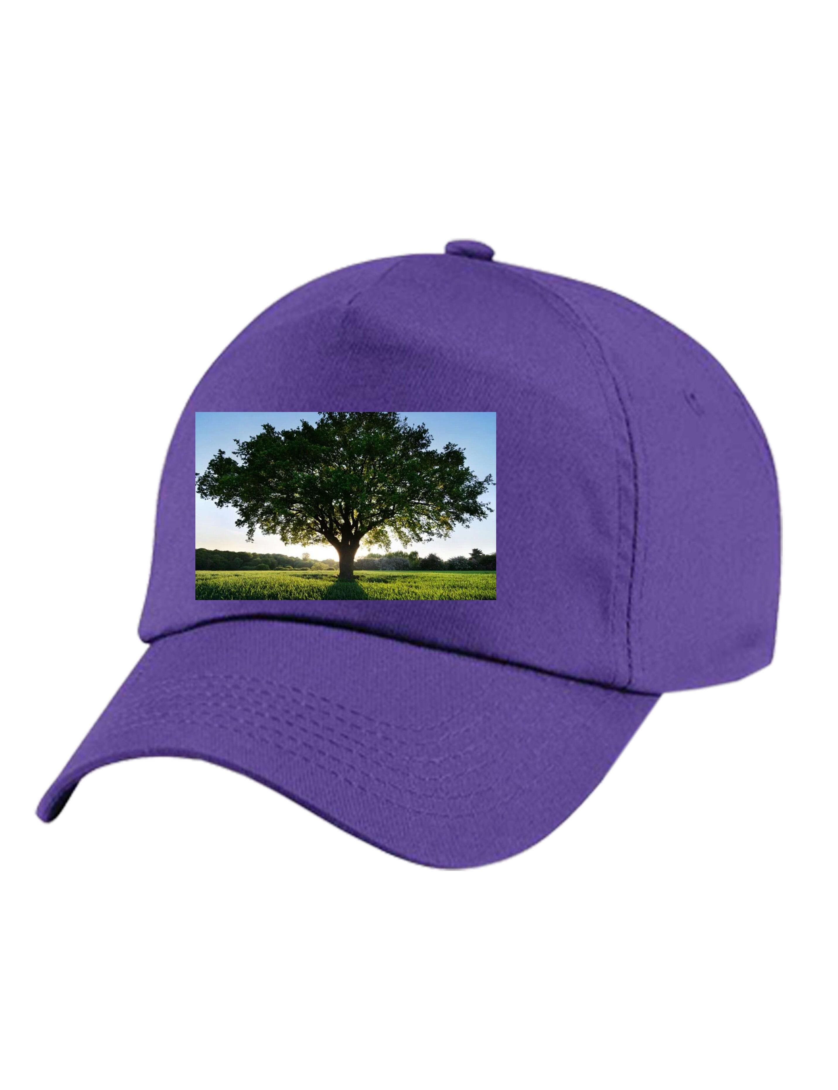 Personalised Photo Printed Baseball Cap Purple