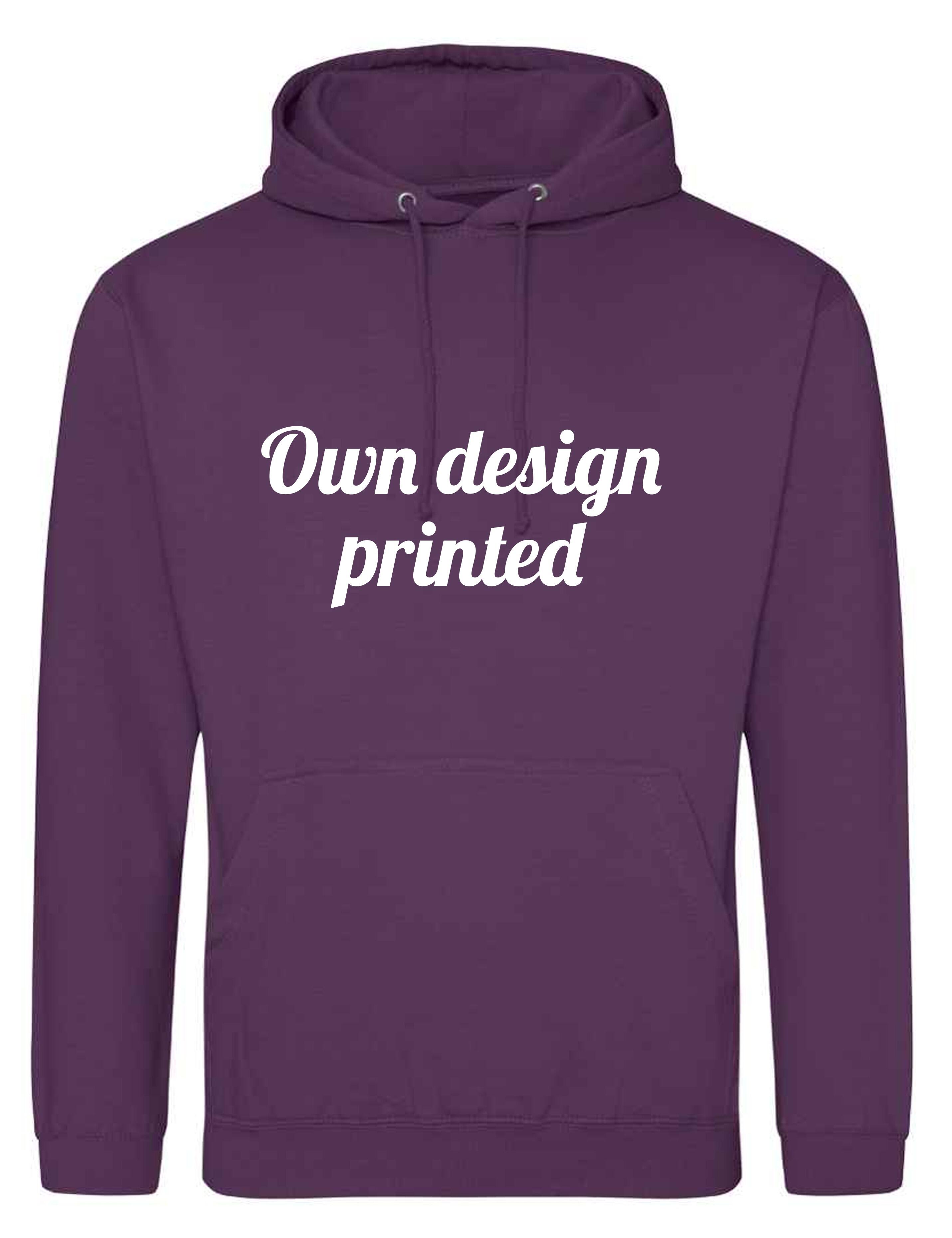 Personalised Unisex Hoodie Plum with print