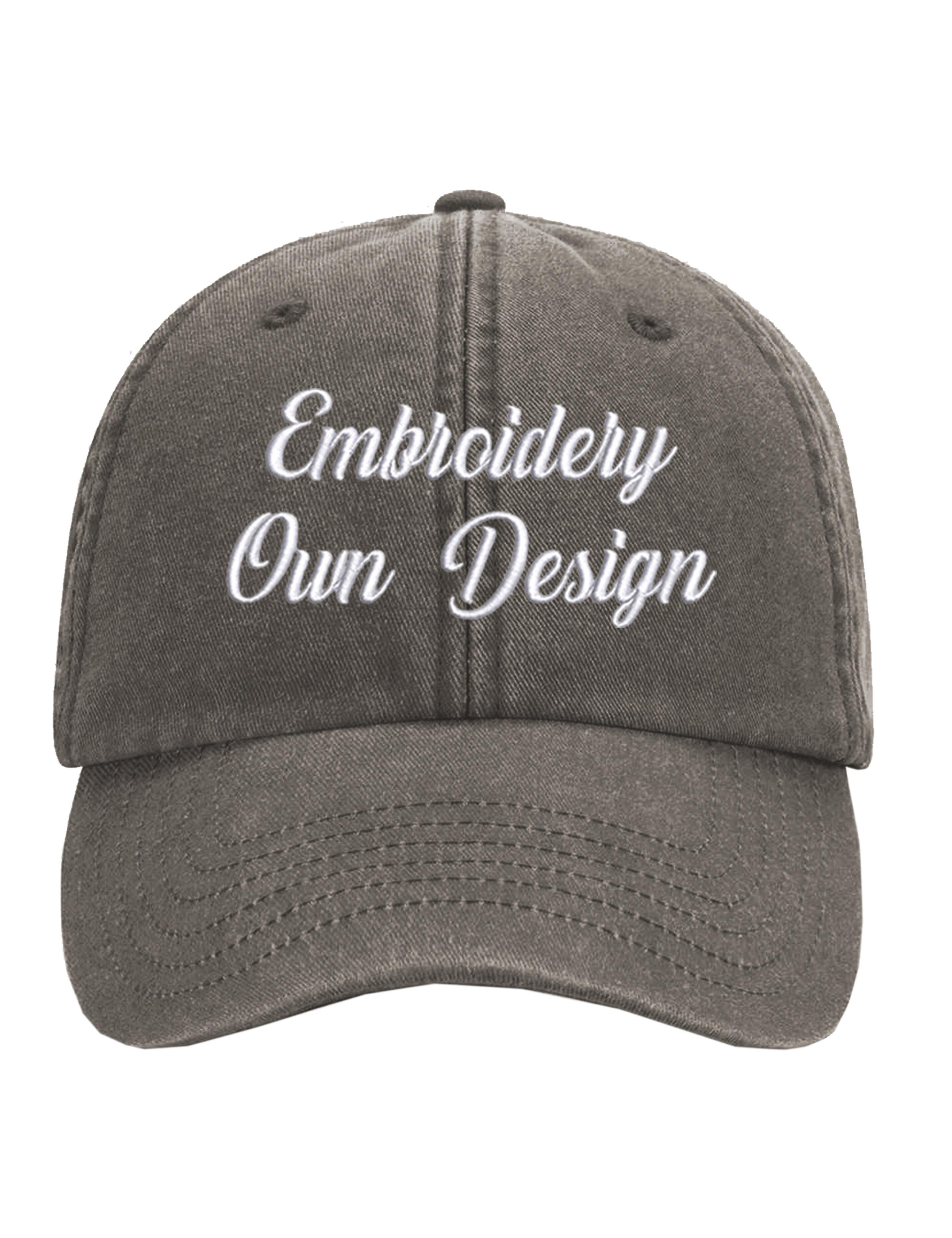 Personalised Vintage Baseball Cap Brown with embroidery