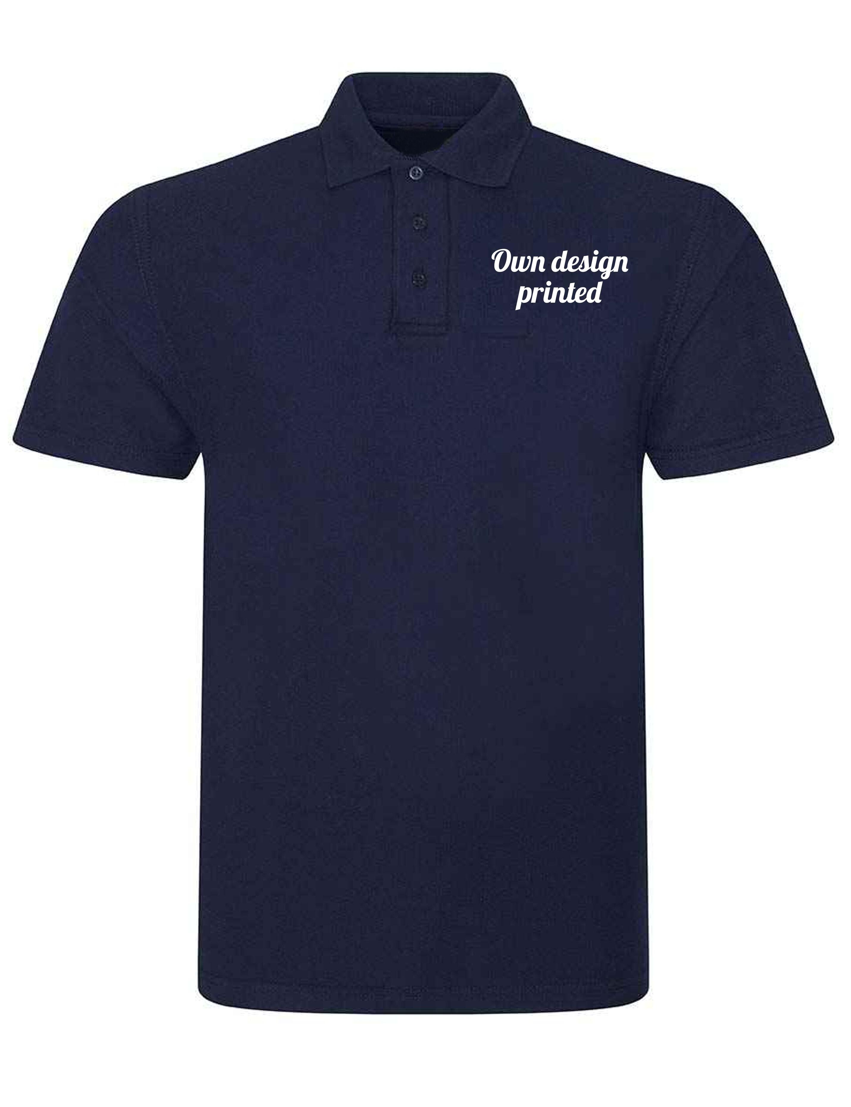 Personalised Plus Size Polo Shirt with print Navy