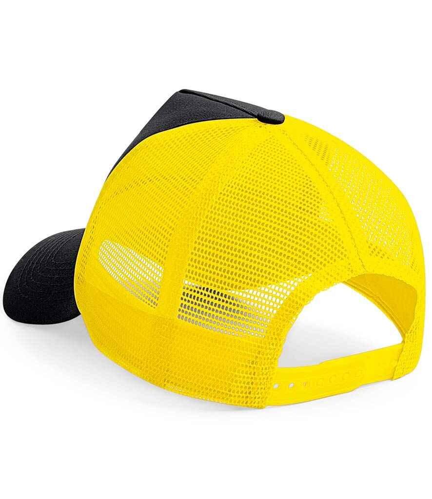 Custom Embroidered Snapback Trucker Cap Black/Yellow