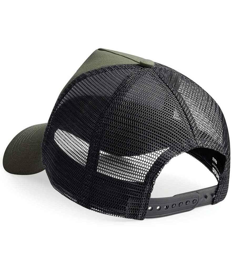 Custom Embroidered Snapback Trucker Cap olive/black