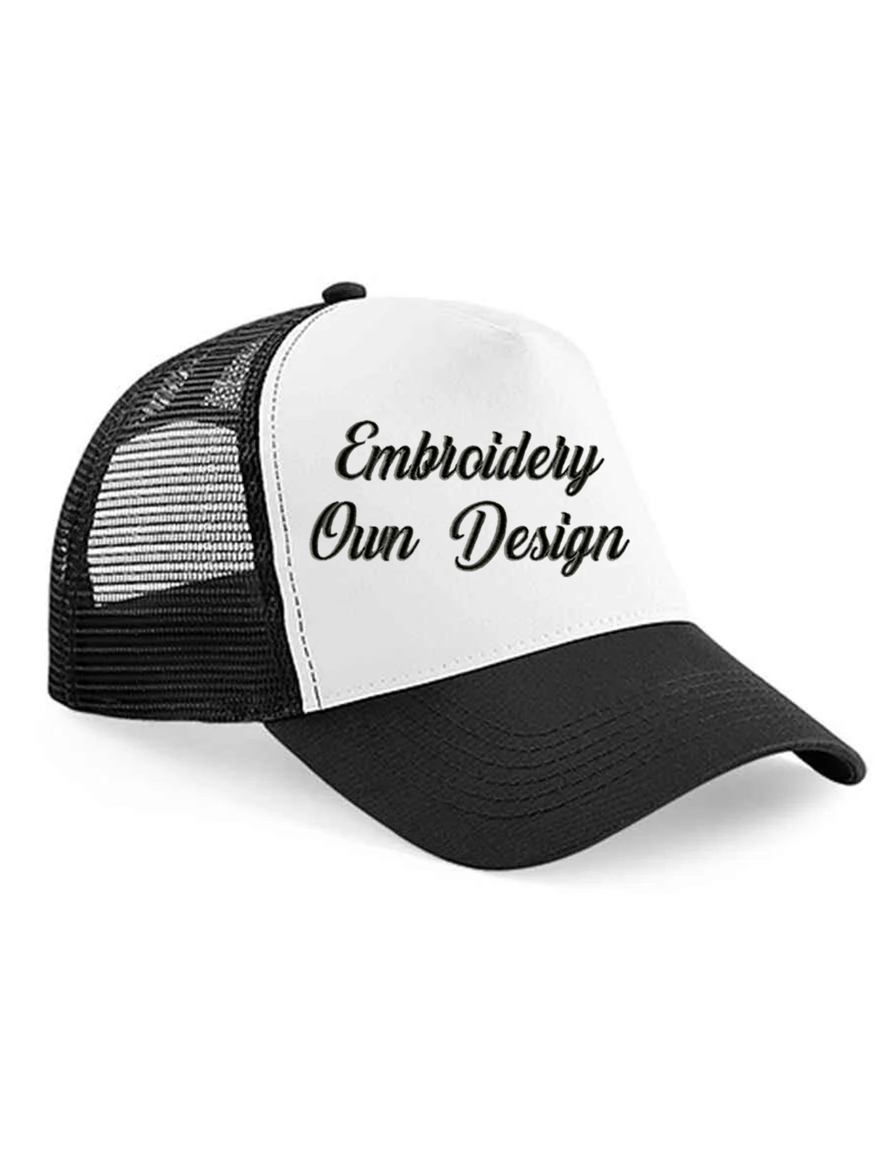 Personalised Embroidered Snapback Trucker Cap White/Black
