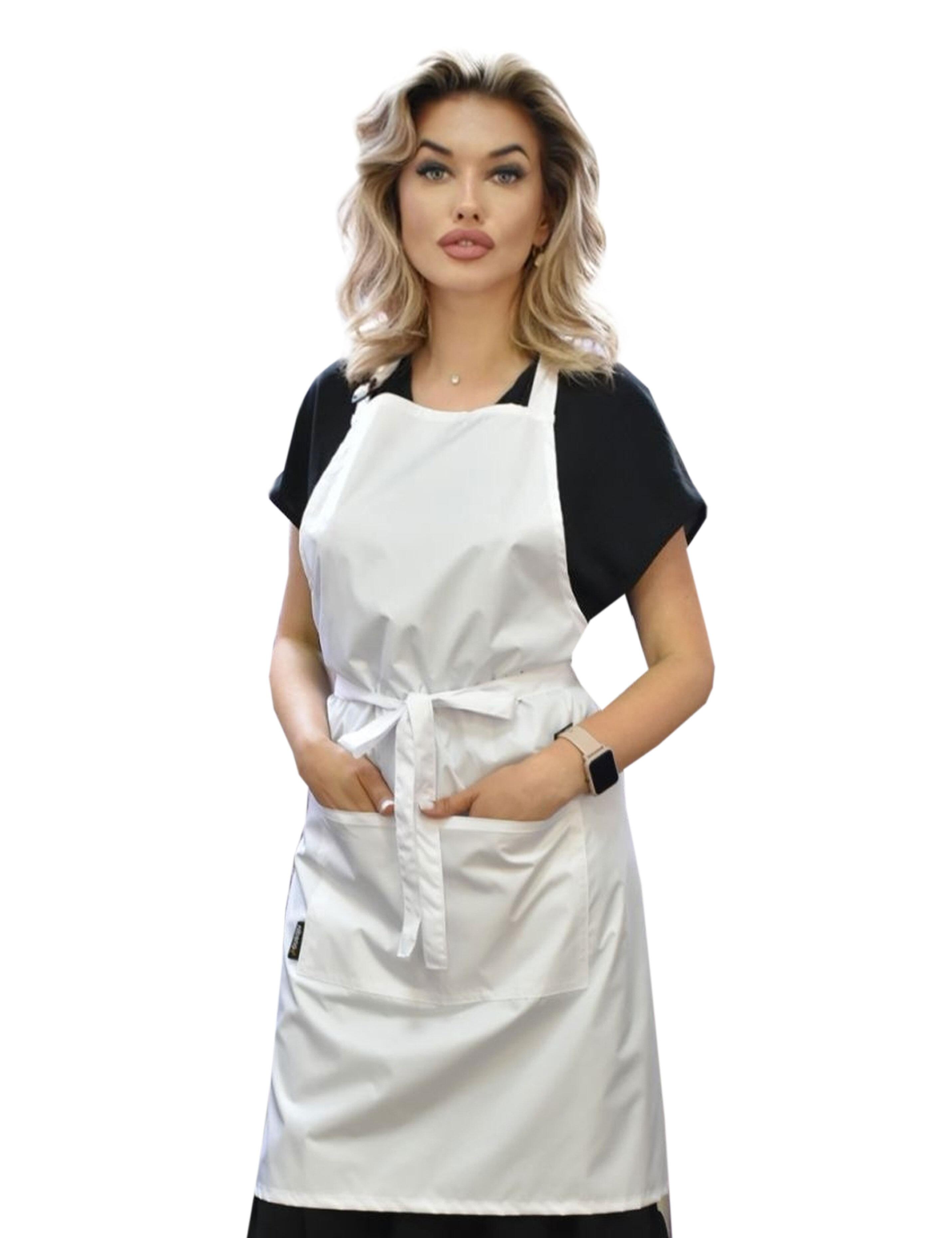 Hairdresser’s waterproof apron white