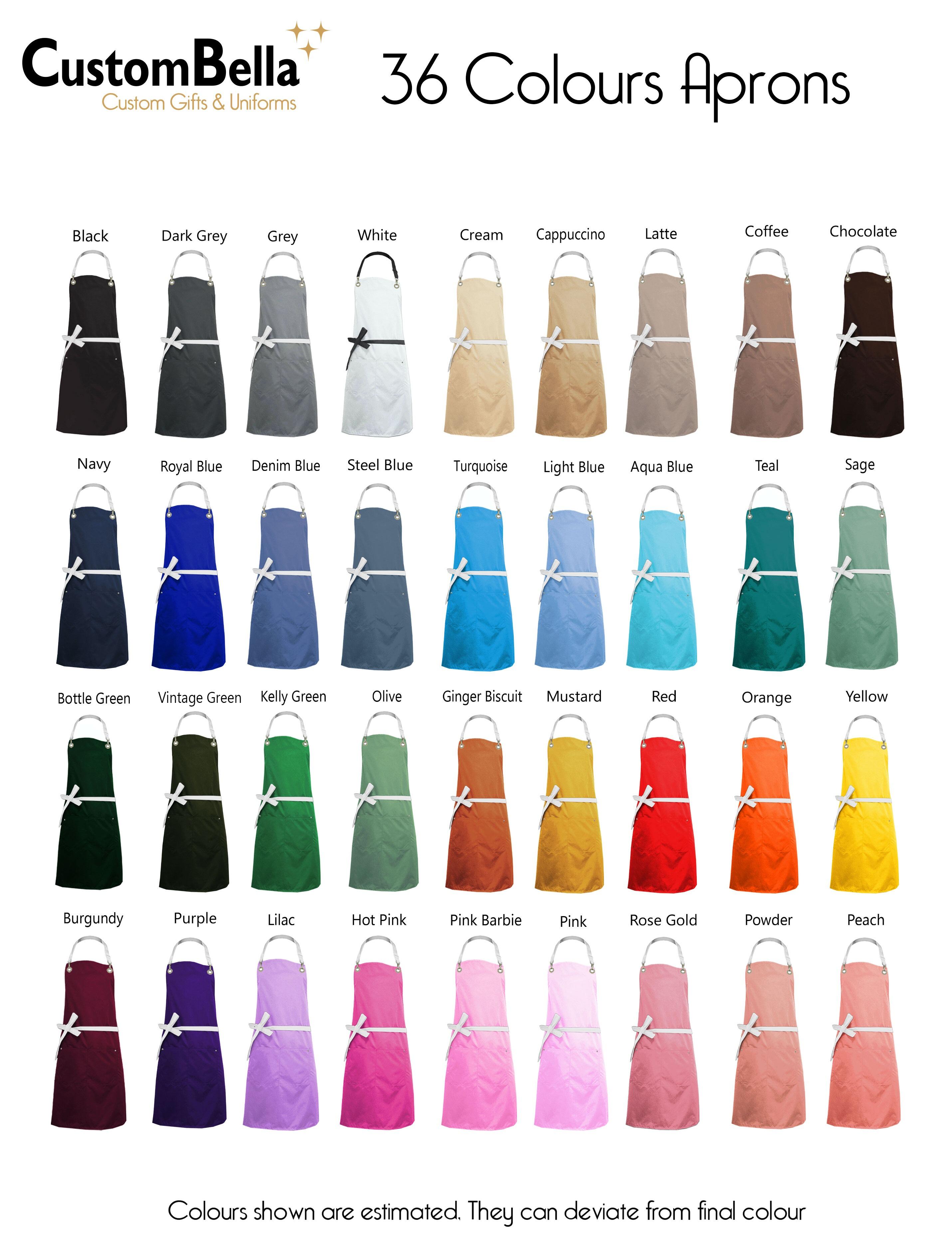 Waterproof bi-colour hairdressing apron with pockets, teal