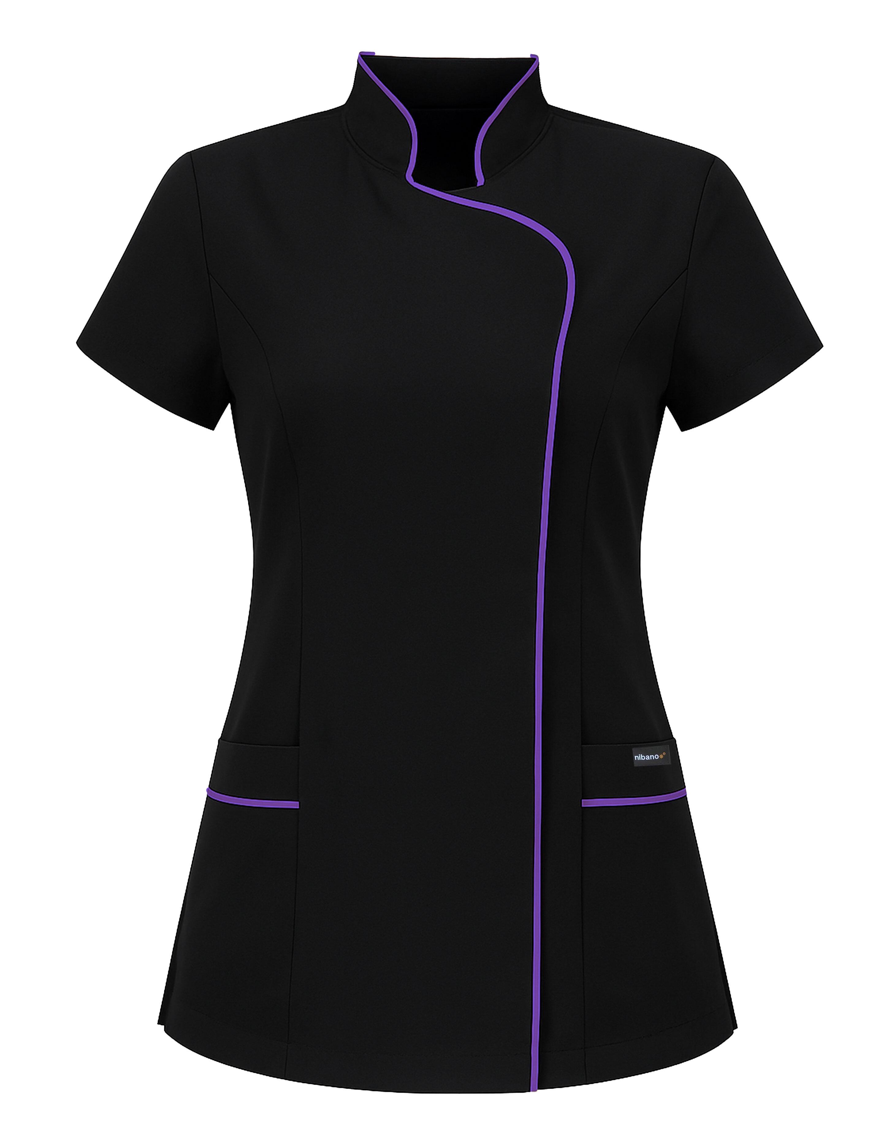 Custom Black Lilac Bi-Colour Essential Beauty Tunic Women’s Fit