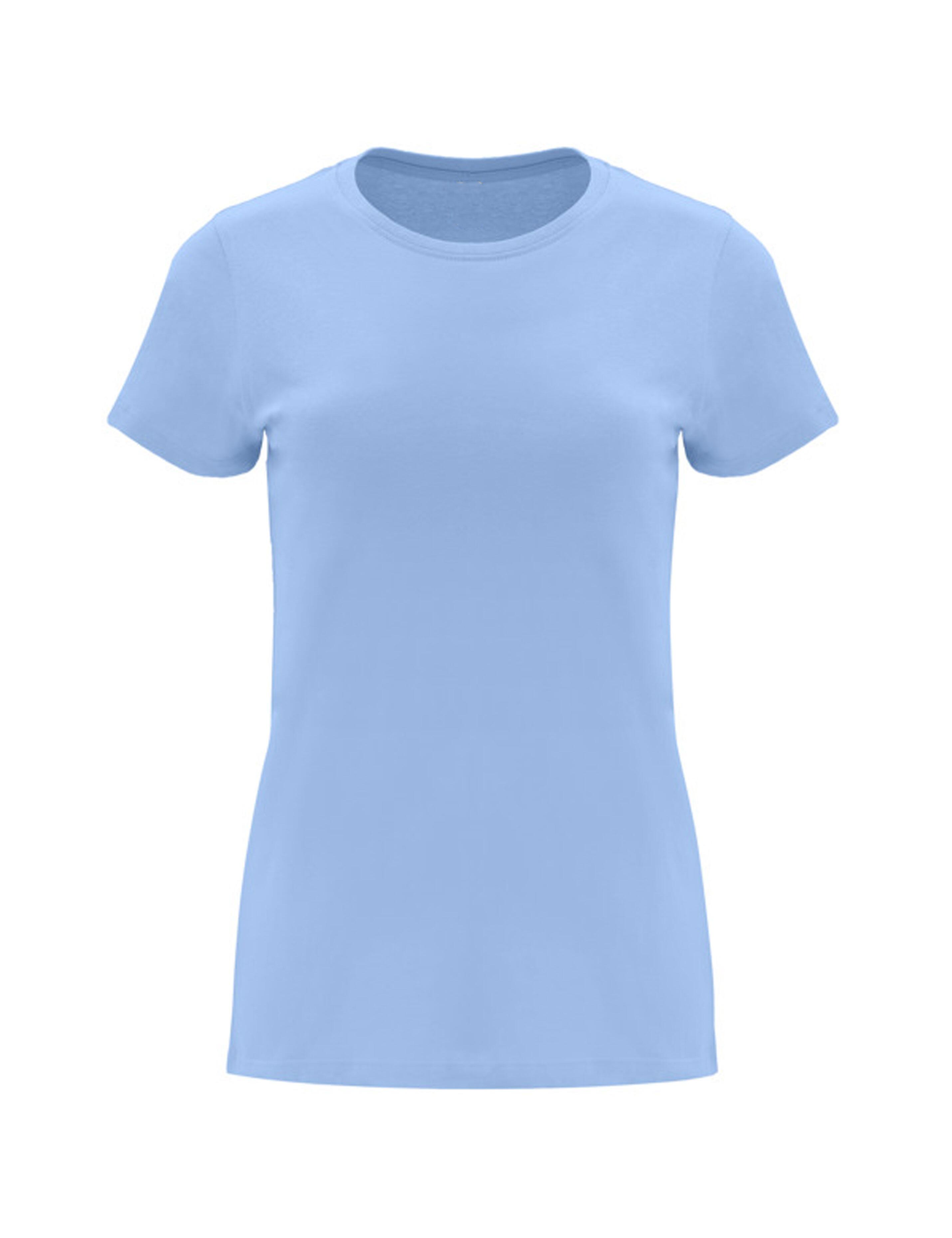 Plain light blue women's T-shirt heavyweight cotton