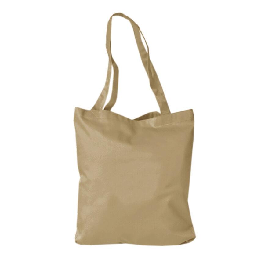 Cappuccino polycotton tote bag