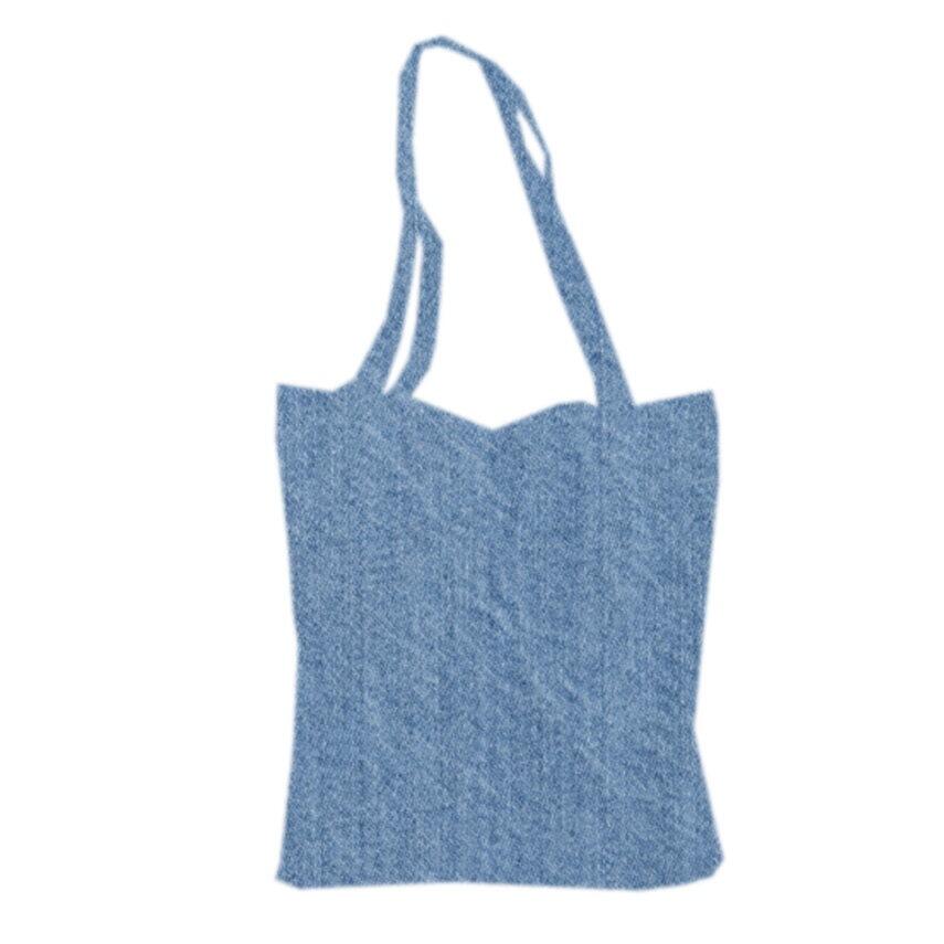 Denim Blue polycotton tote bag