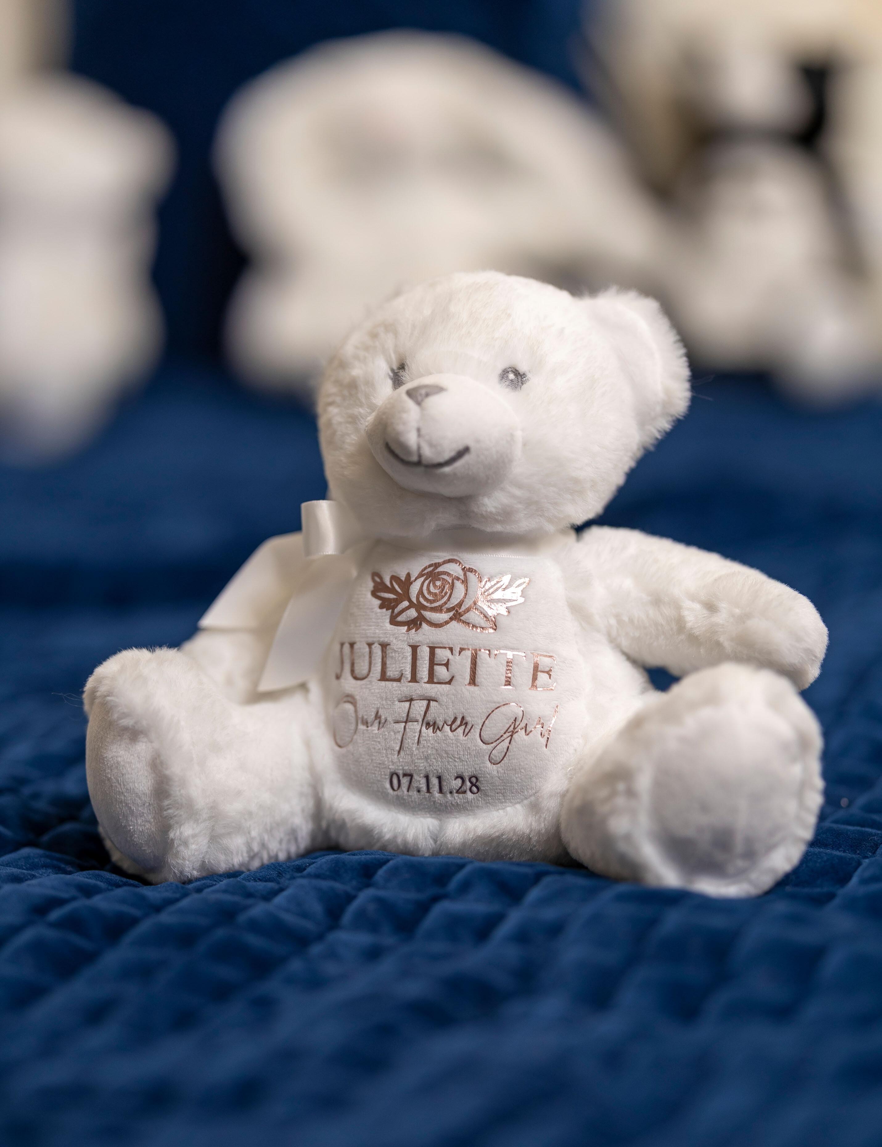 Custom Wedding Gift Bear White