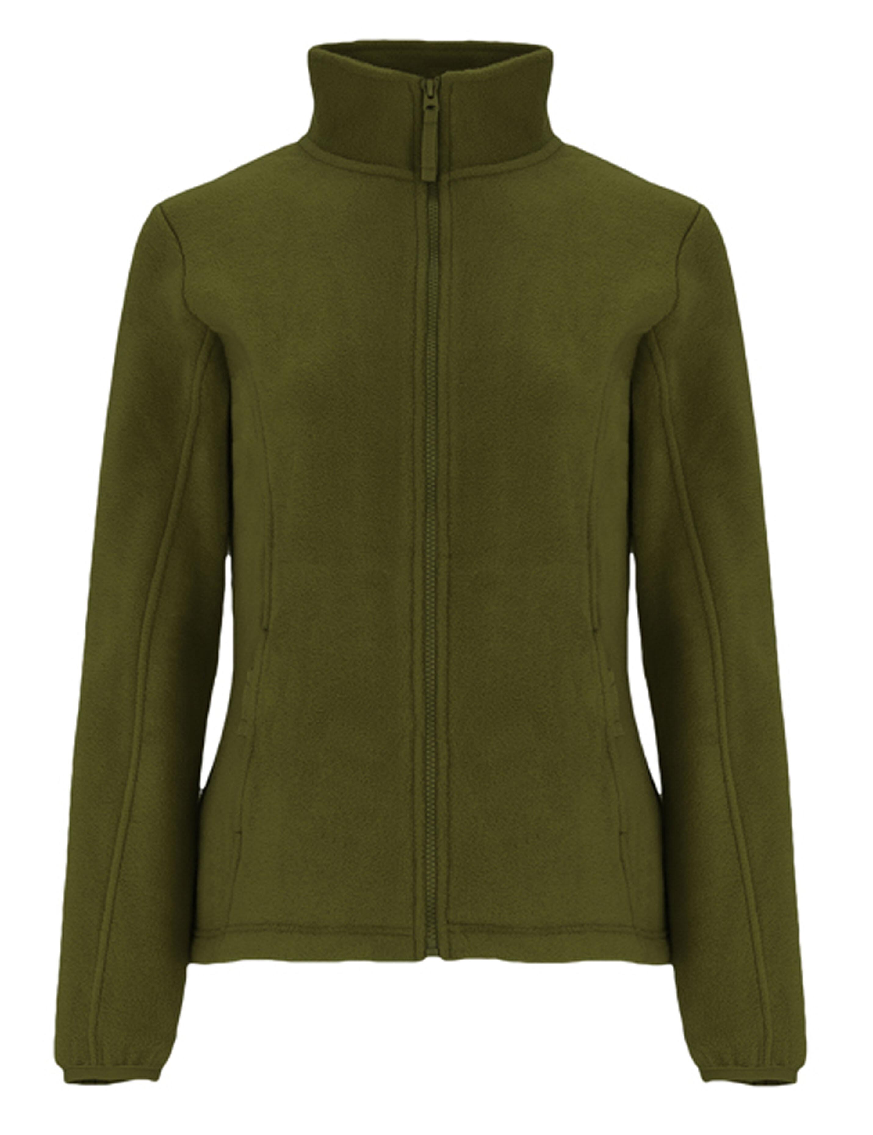 Olive fleece jacket women plain or embroidered