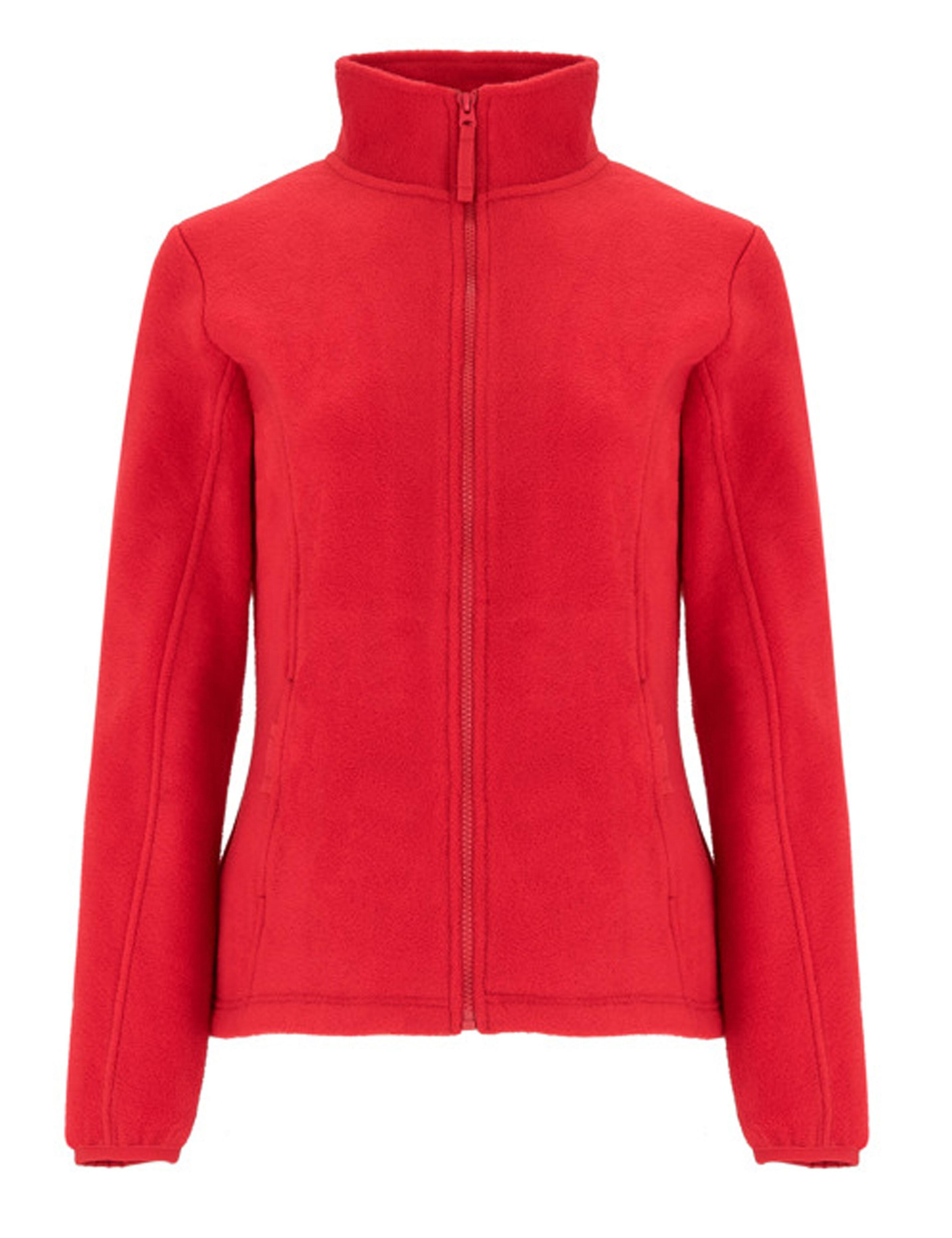Red fleece jacket women plain or embroidered