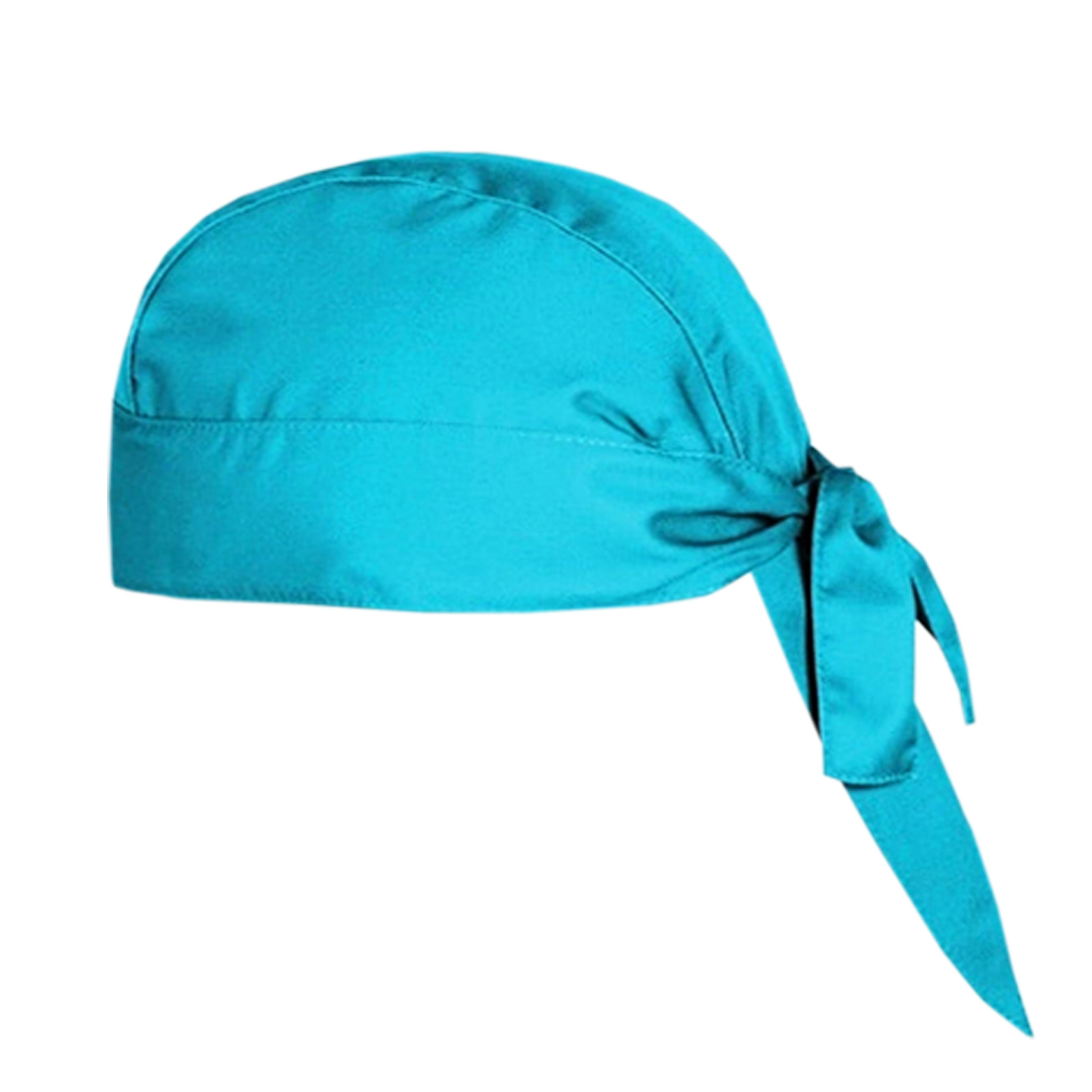 Turquoise professional chef bandana for kitchen workwear
