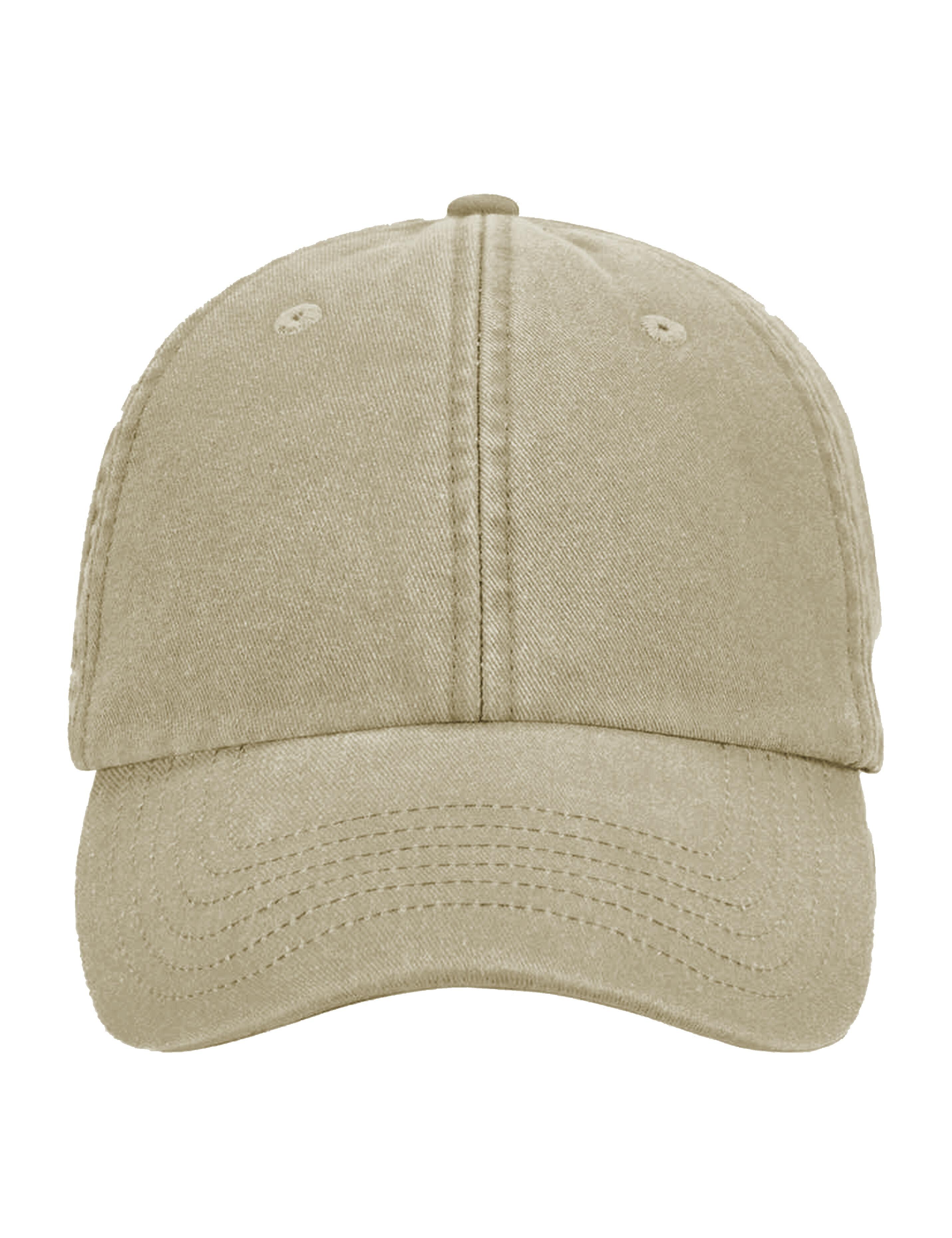 Classic low profile baseball cap stone vintage washed look