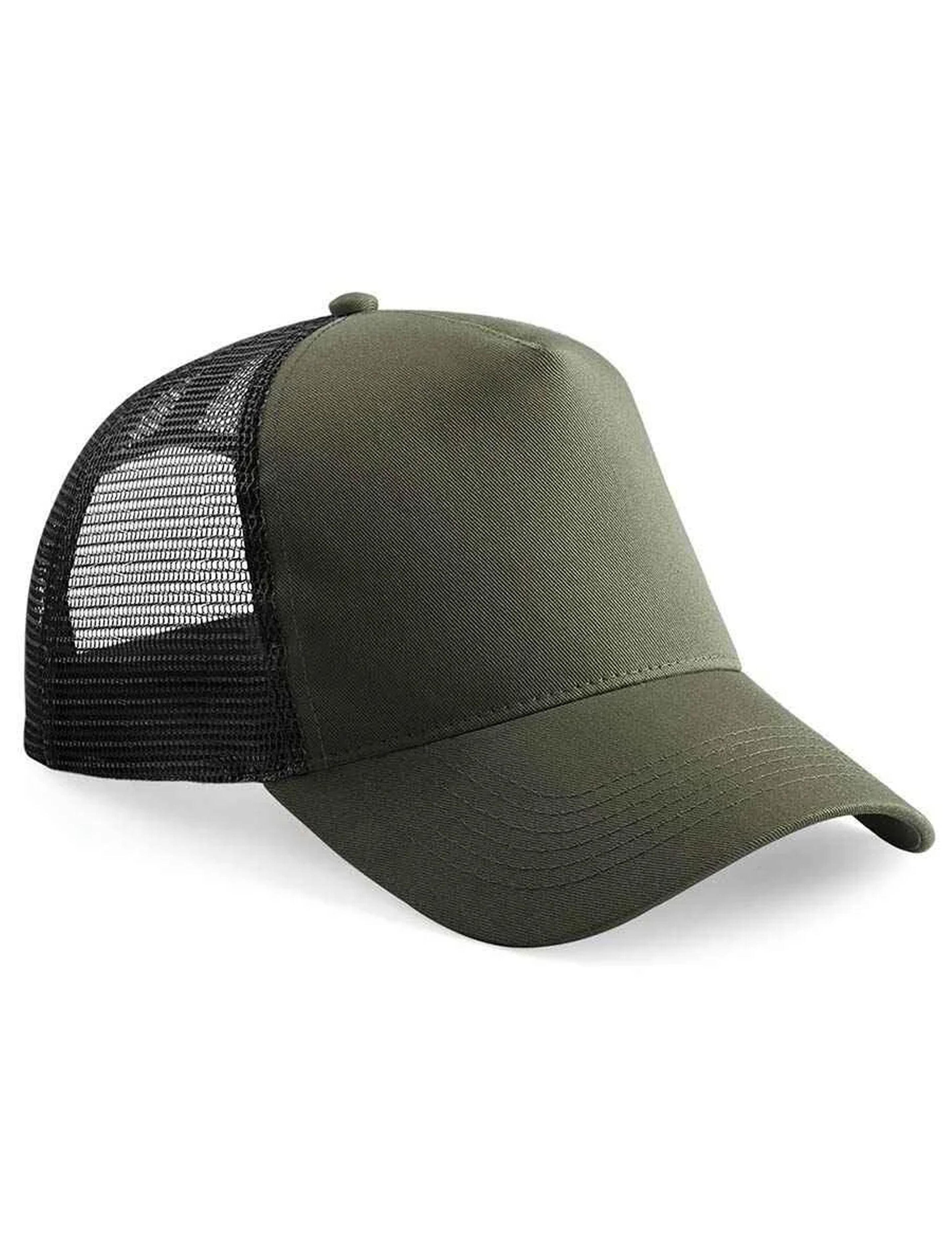 Personalised Embroidered Snapback Trucker Cap olive/black