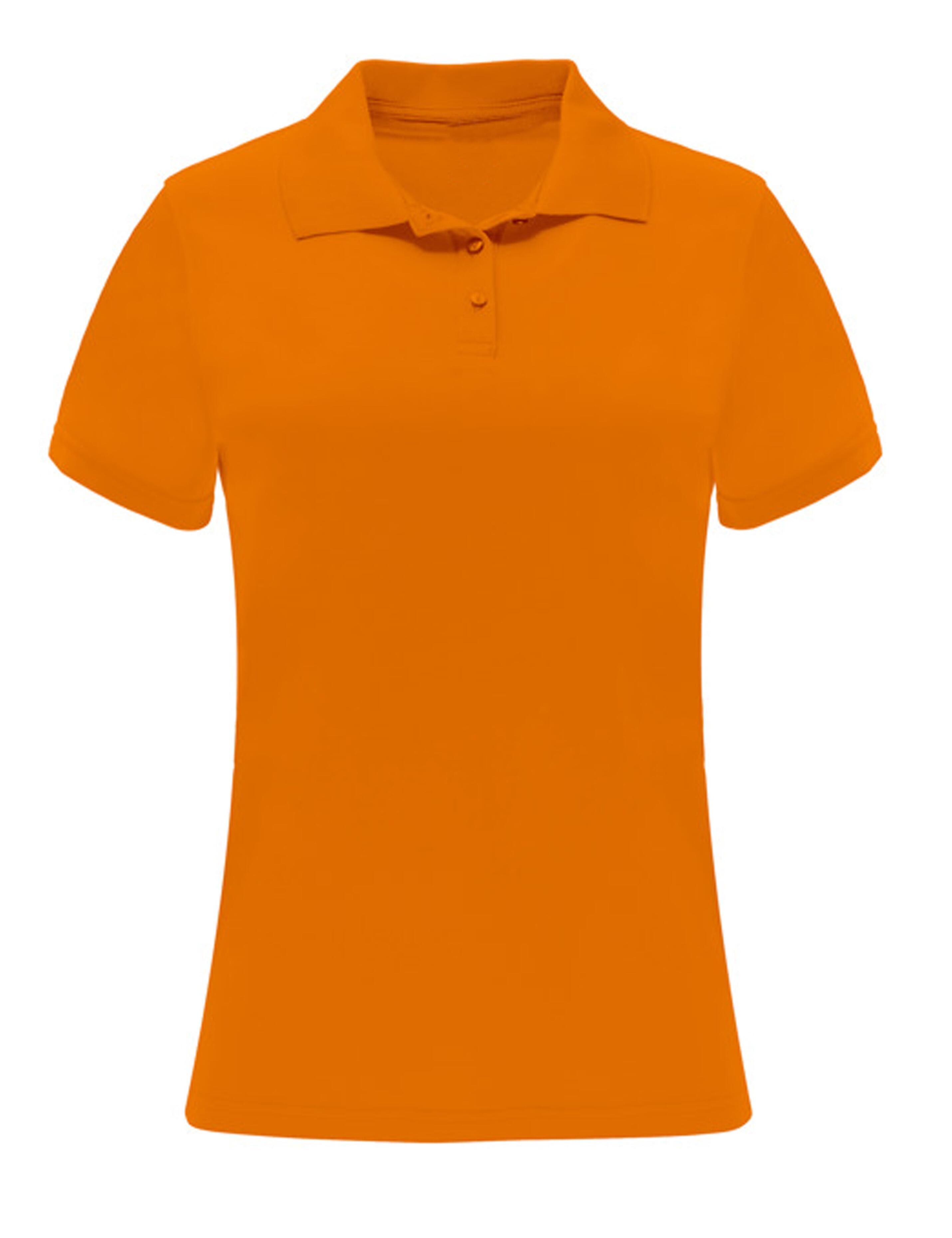 Neon Orange women’s Dri-FIT polo shirt athletic fit quick-dry fabric plain or branded design