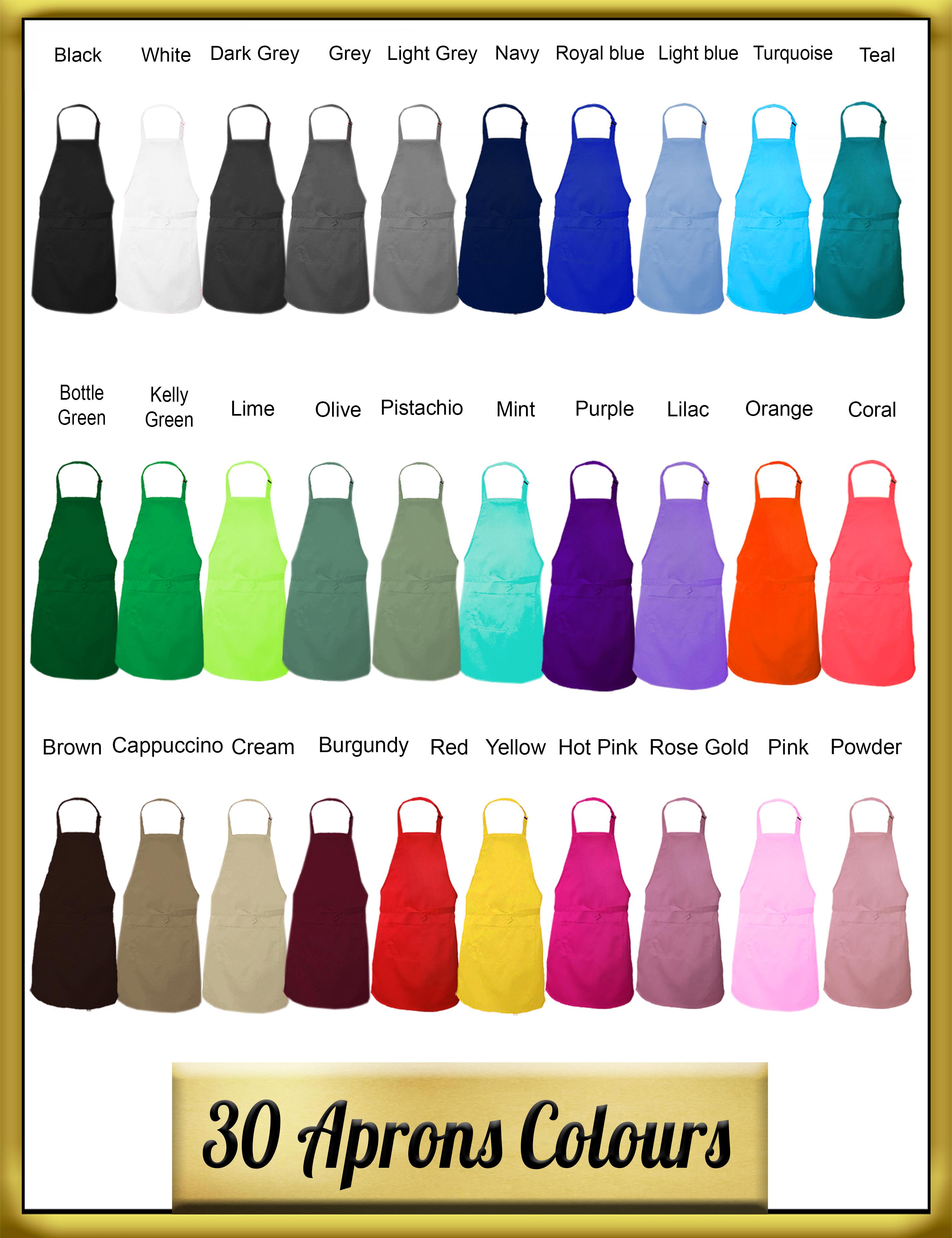 Kids aprons in 30 colours