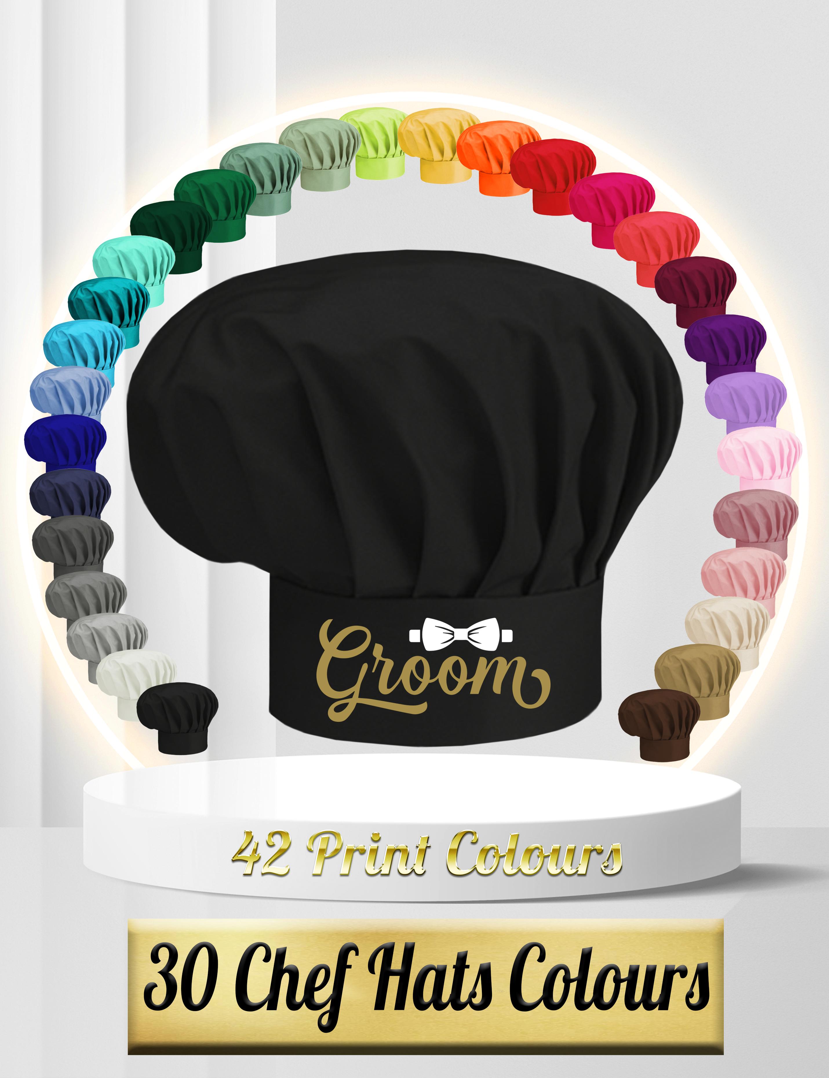 Grooms Chef Hat Printed