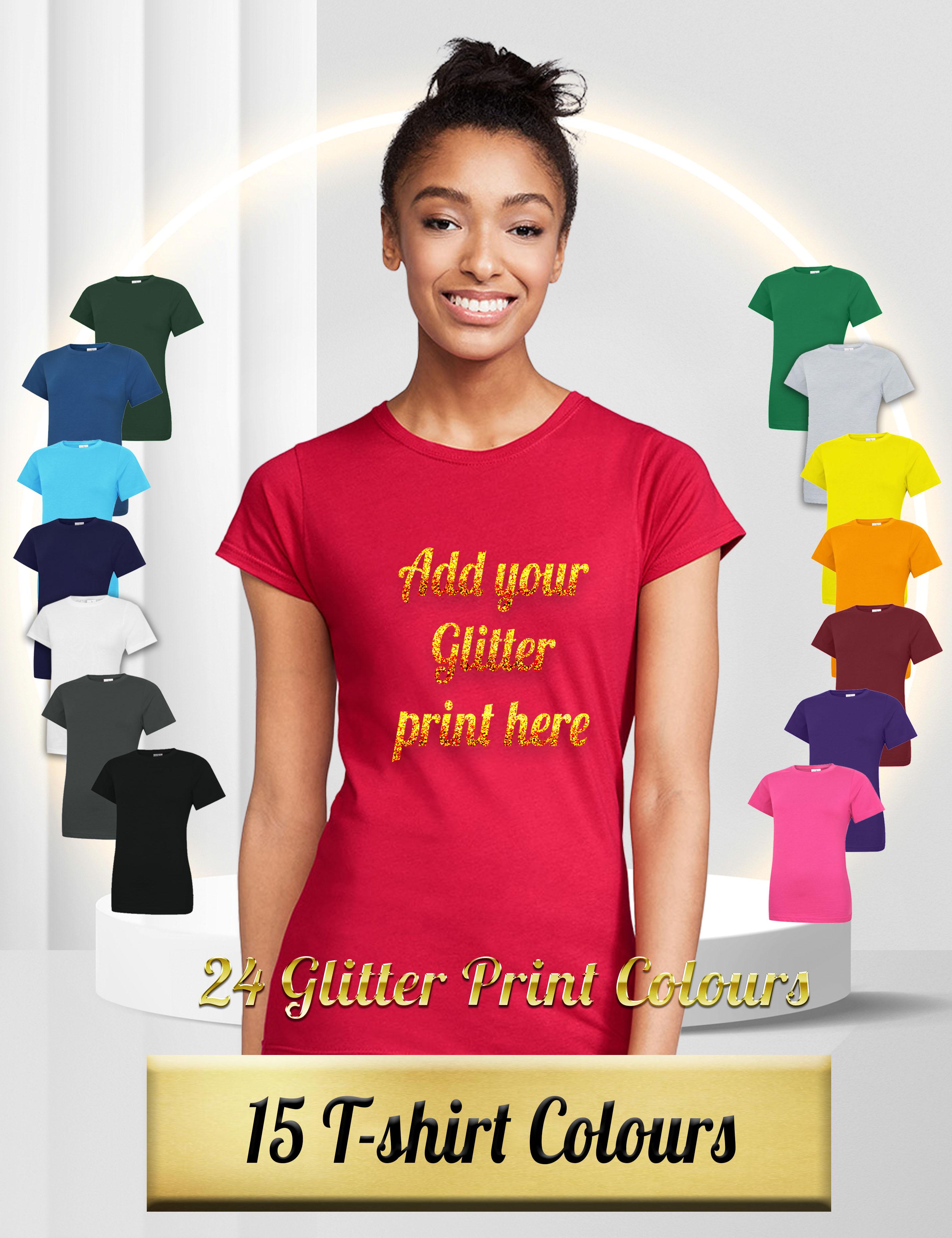 Glittter Printed women's T-shirt short sleeve