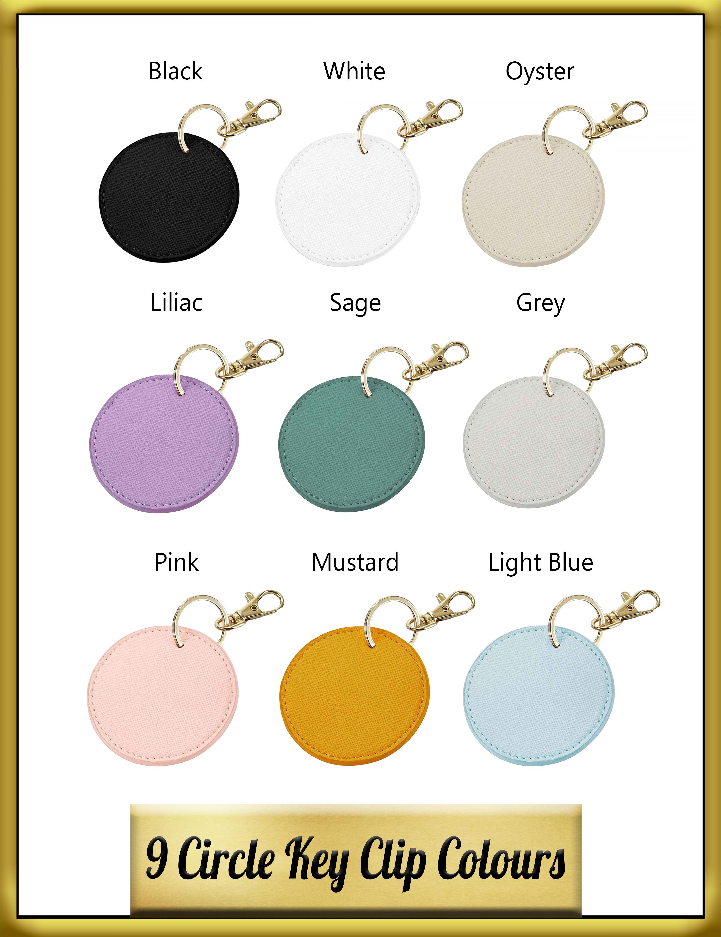 Printed Circular Key ring colours