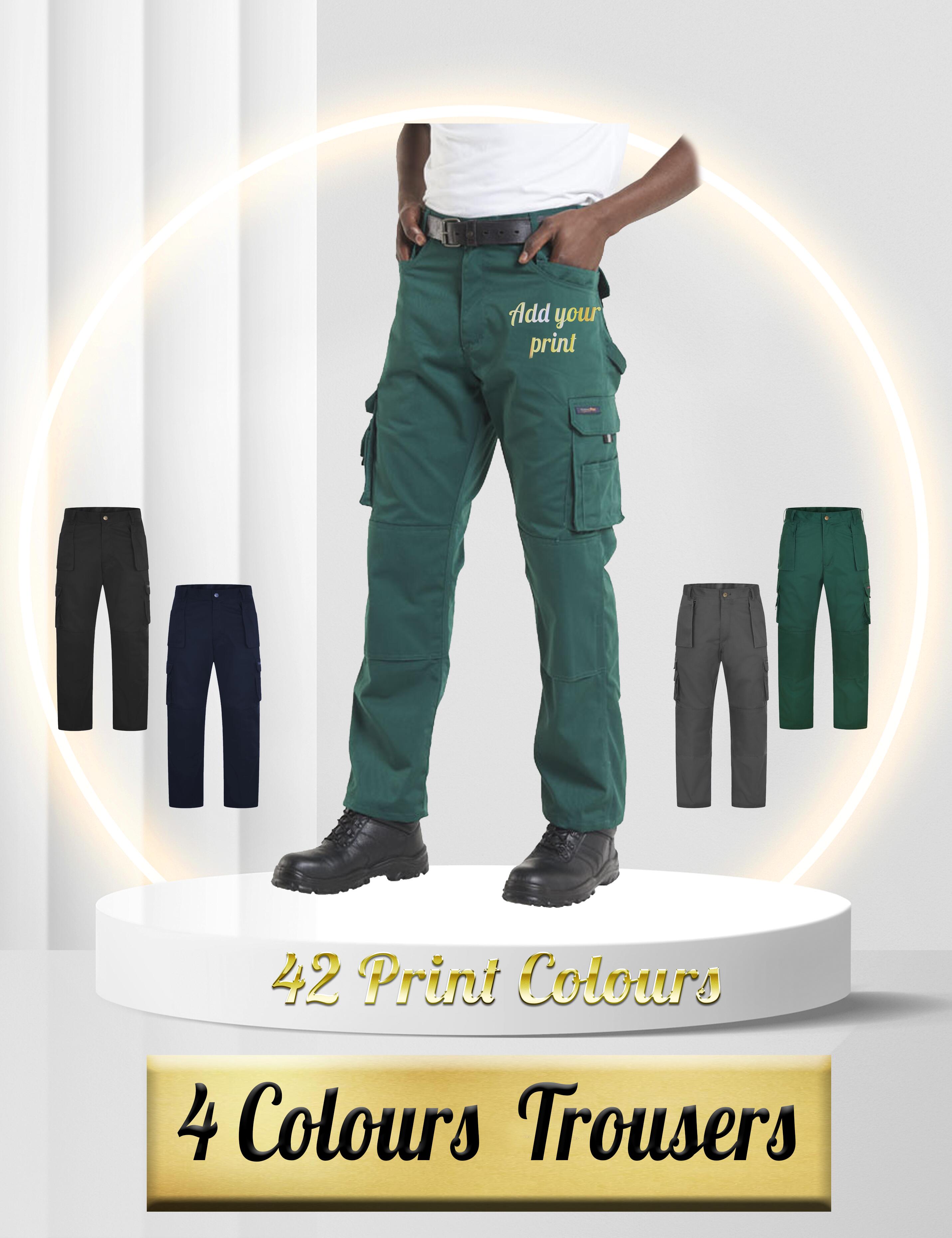 Personalised workwear trouser with knee pads
