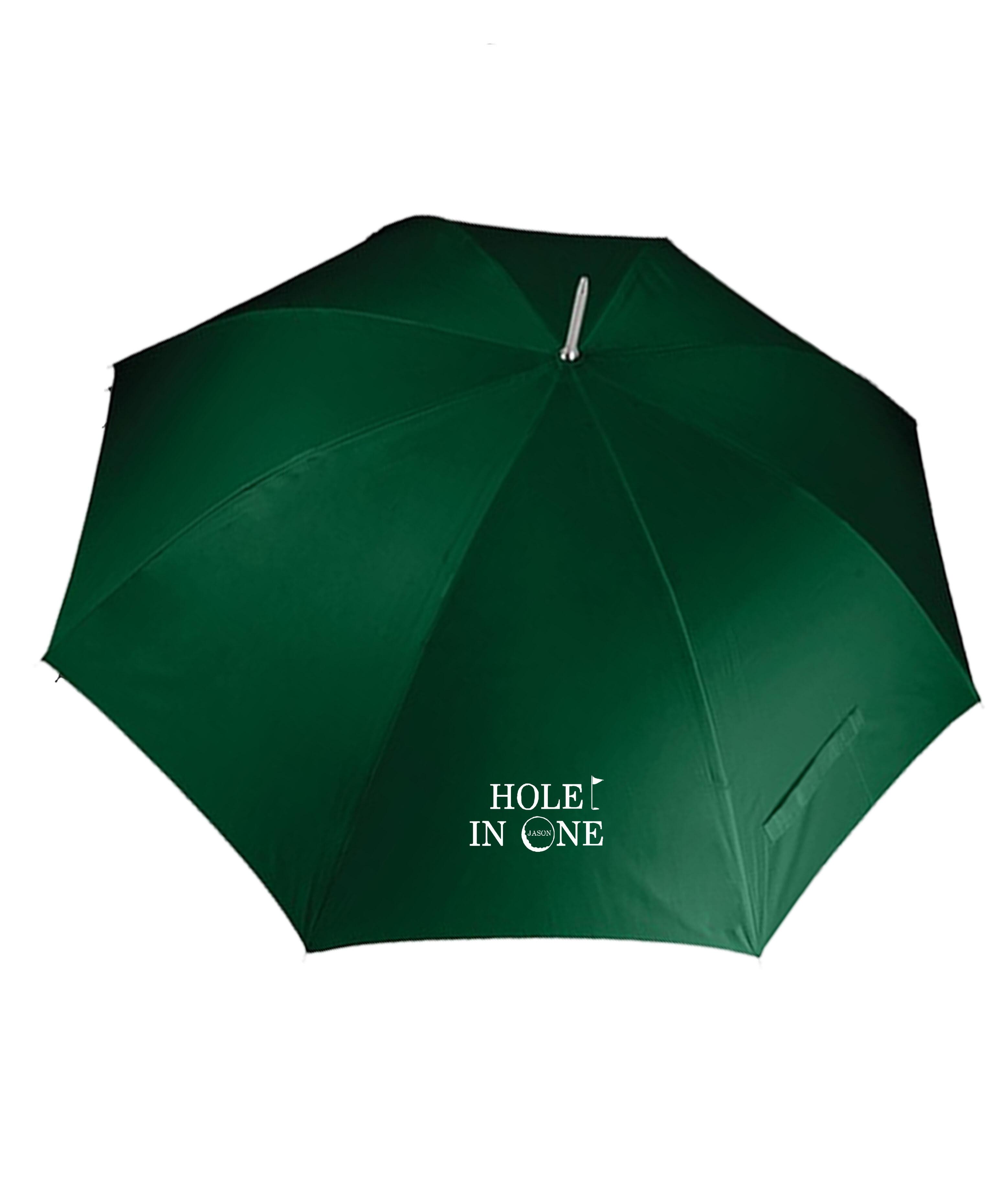 Hole in 1 Design X-Large Golf Umbrella Bottle Green