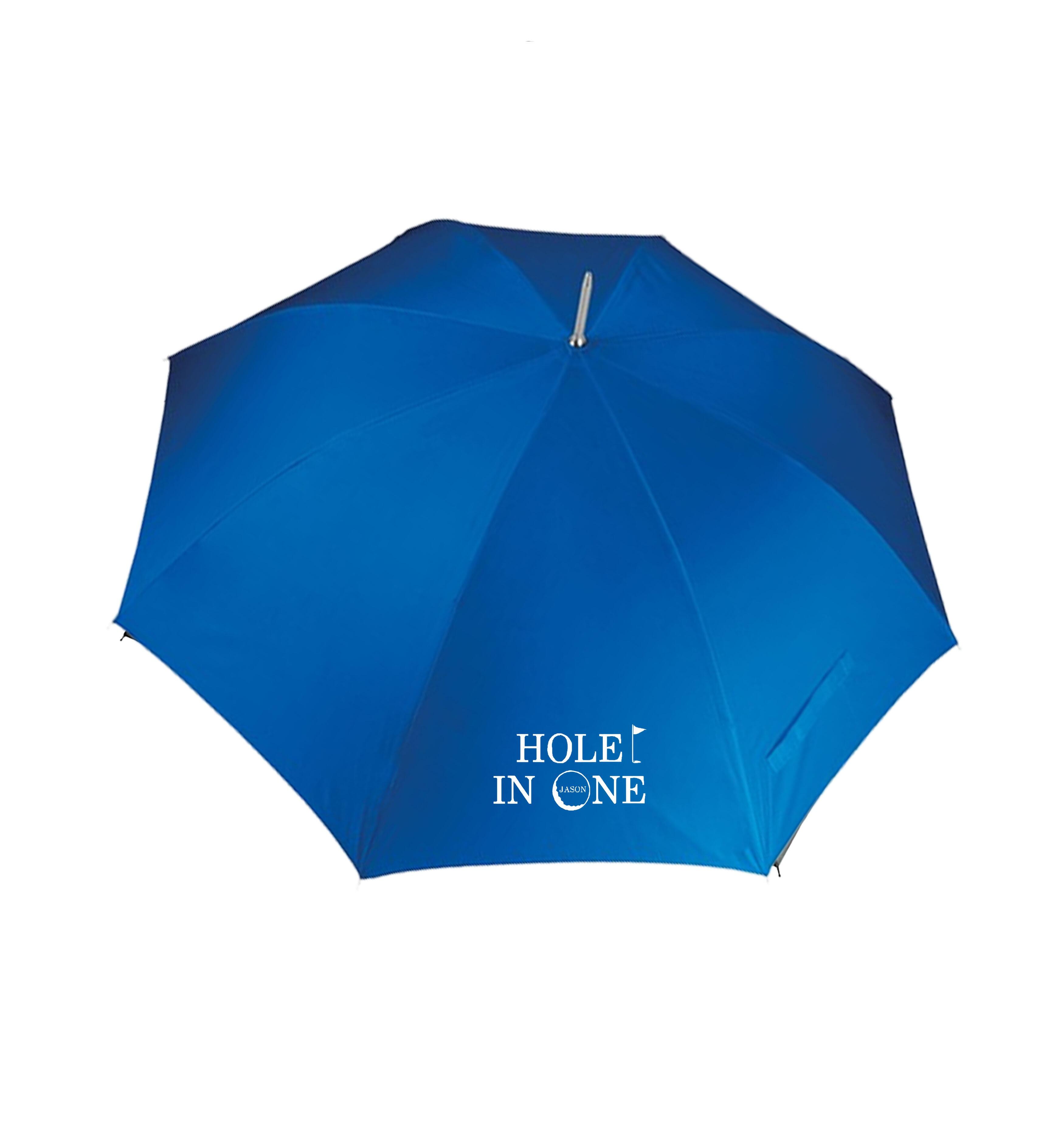 Hole in 1 Design Large Golf Umbrella Royal Blue