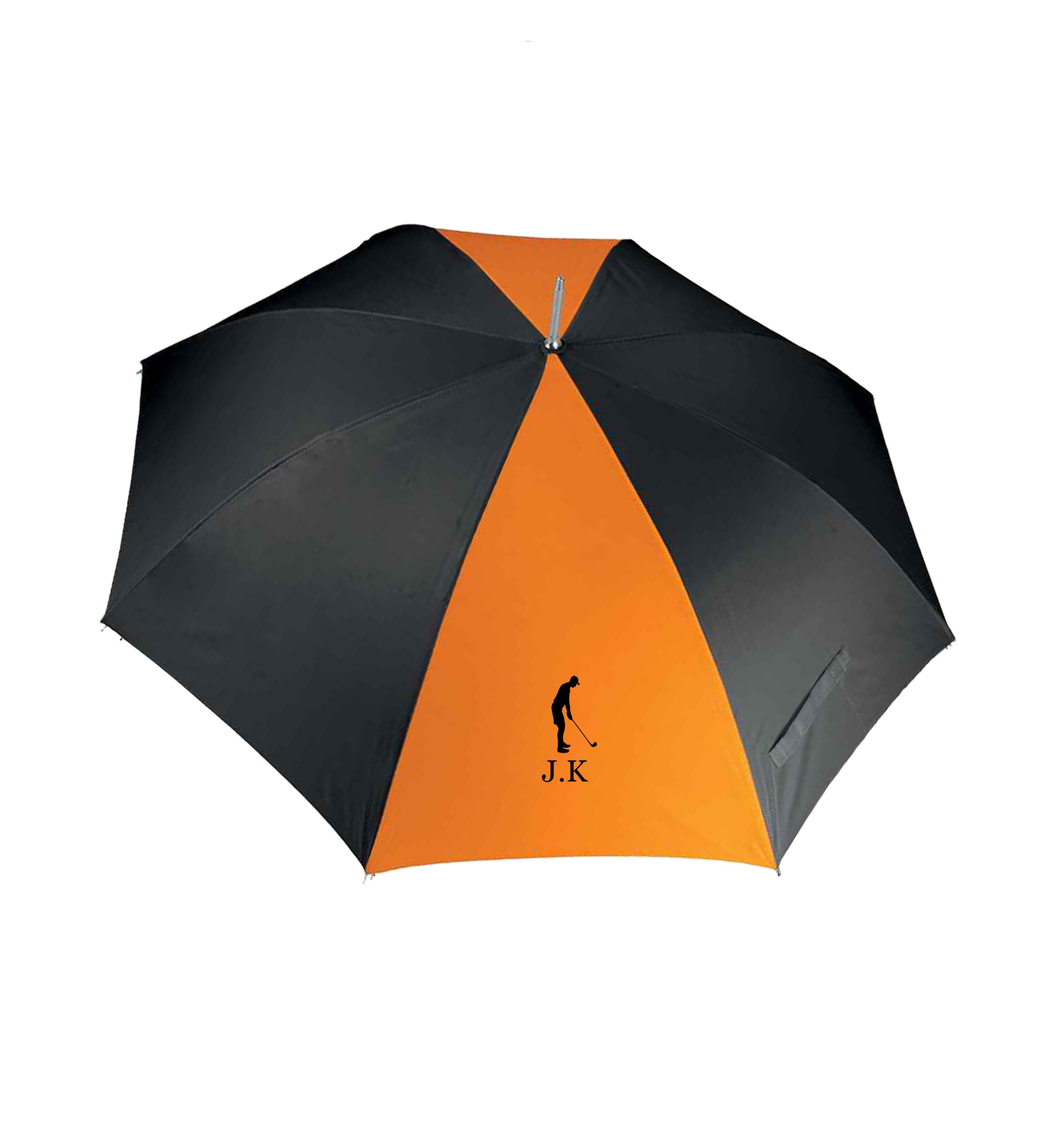 Men's Large Golf Umbrella Black/Orange