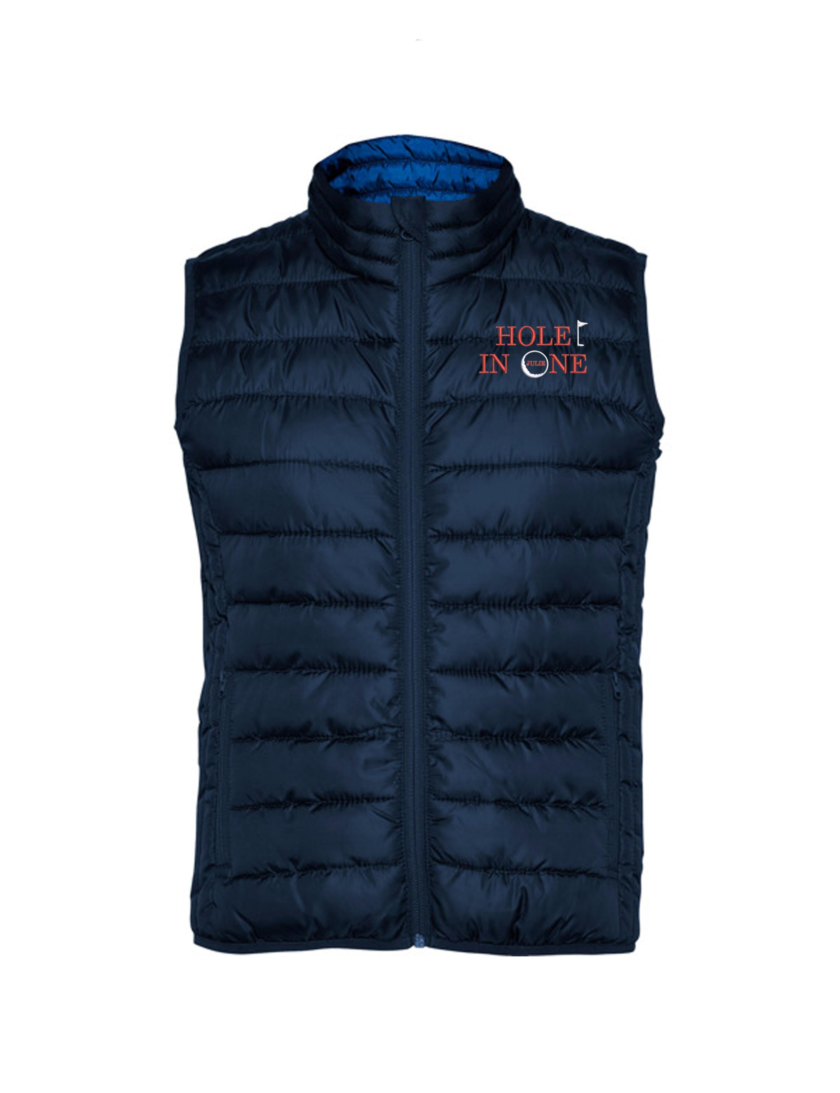 Hole in 1 Design Women's Embroidered Feather Golf Gilet Navy