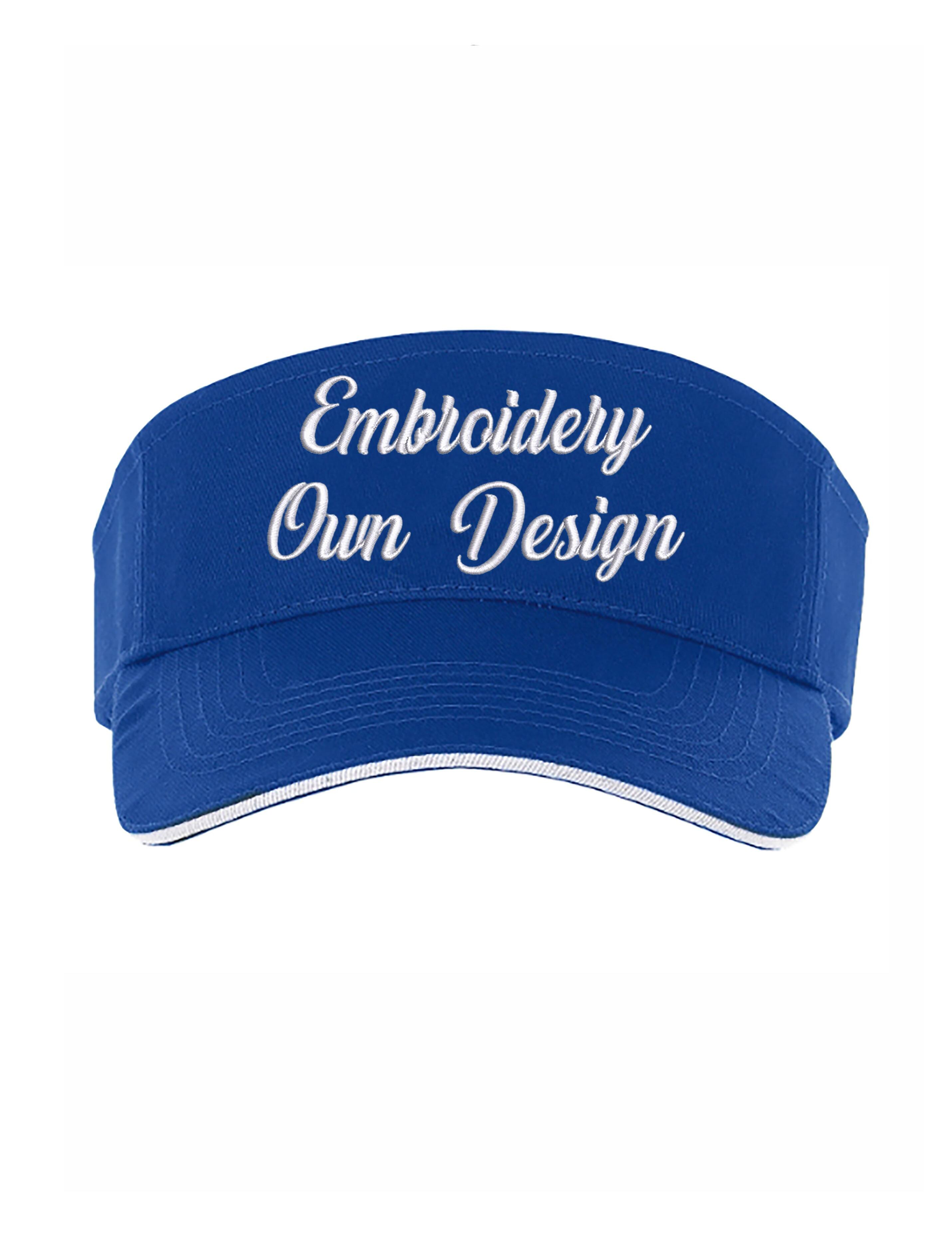 Personalised Embroidered Sun Visor Royal Blue