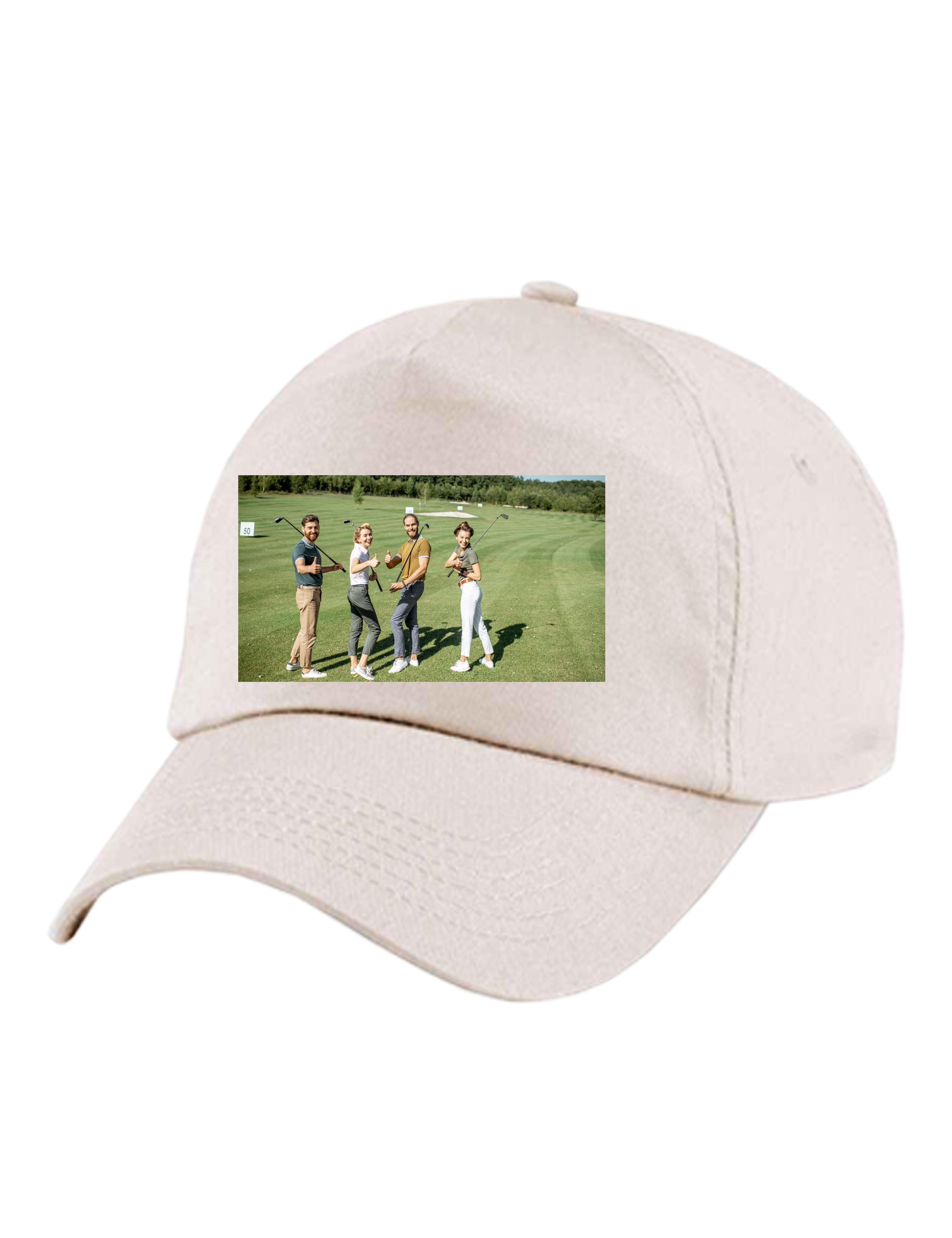 Customised photo printed cap cream