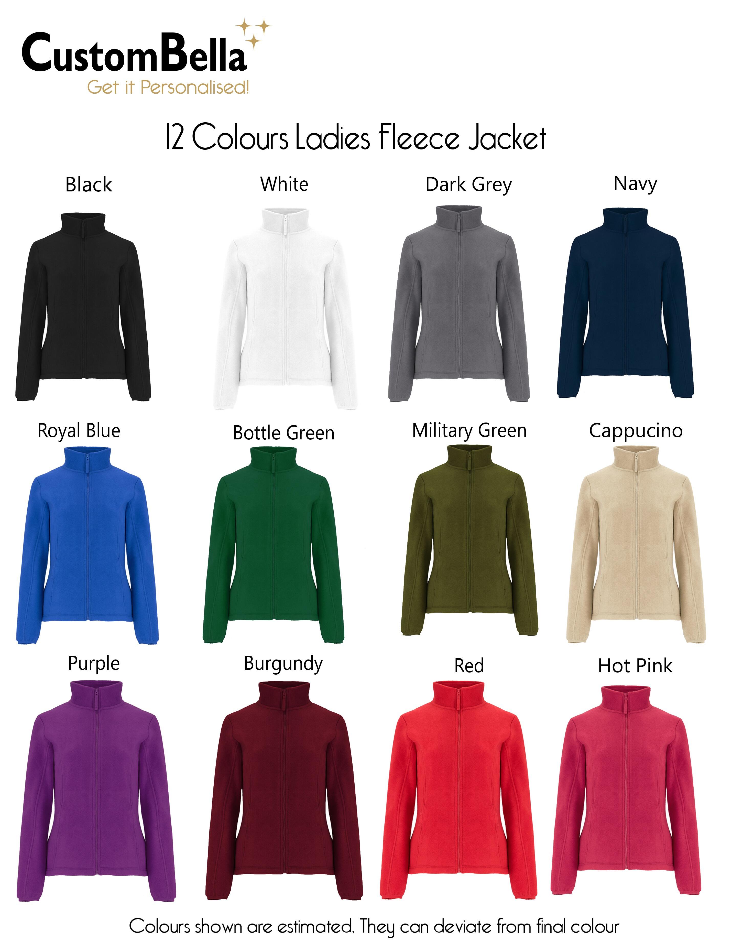 Custom Women's Fleece Jacket with embroidery olive