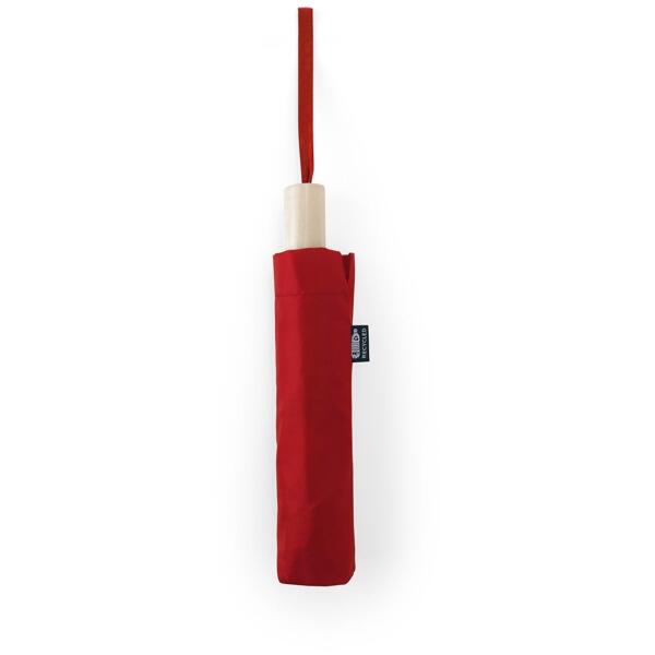 Personalised Recycled Foldable Umbrella Red with name or logo printed
