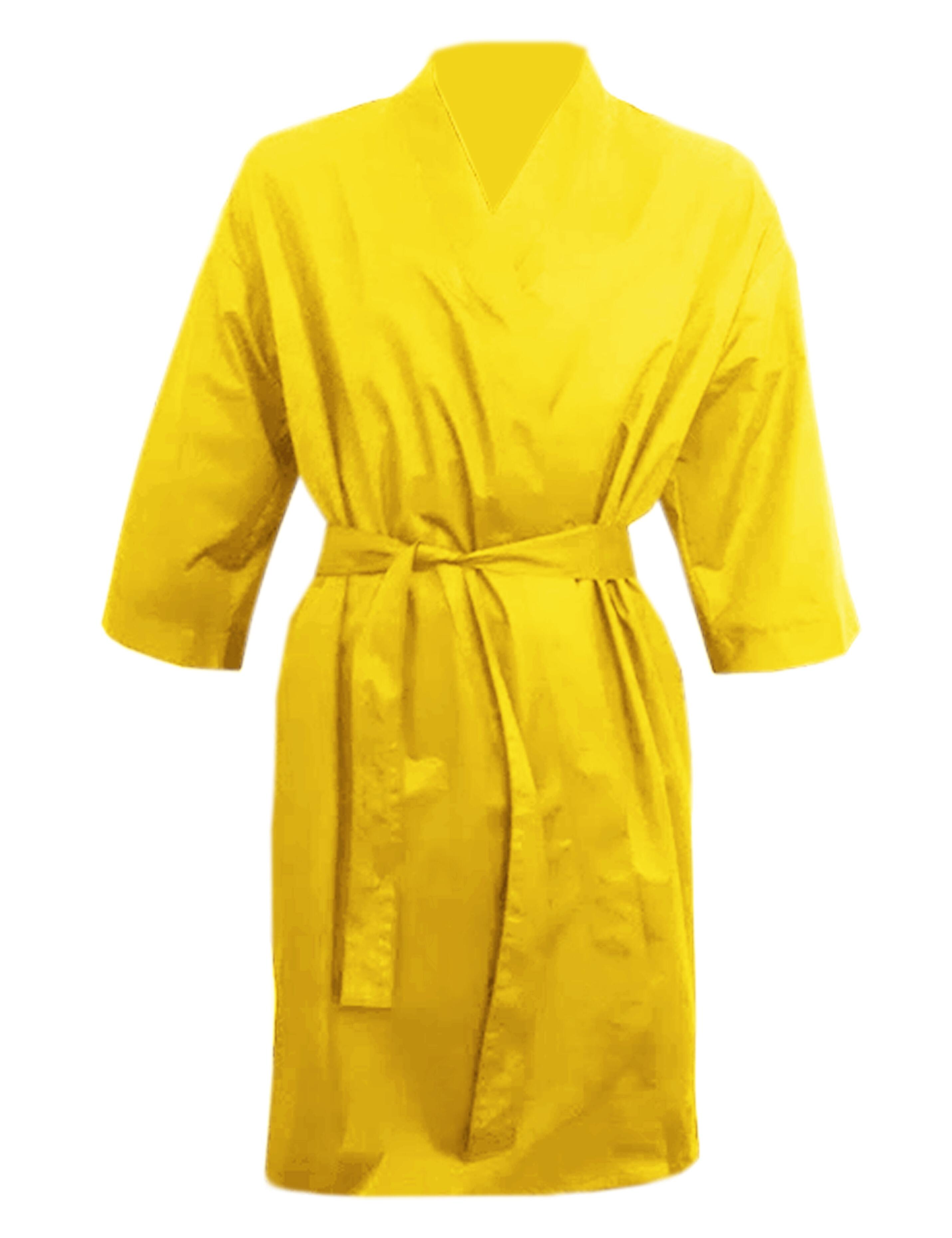 Nibano Hairdressing Kimono Gown Yellow
