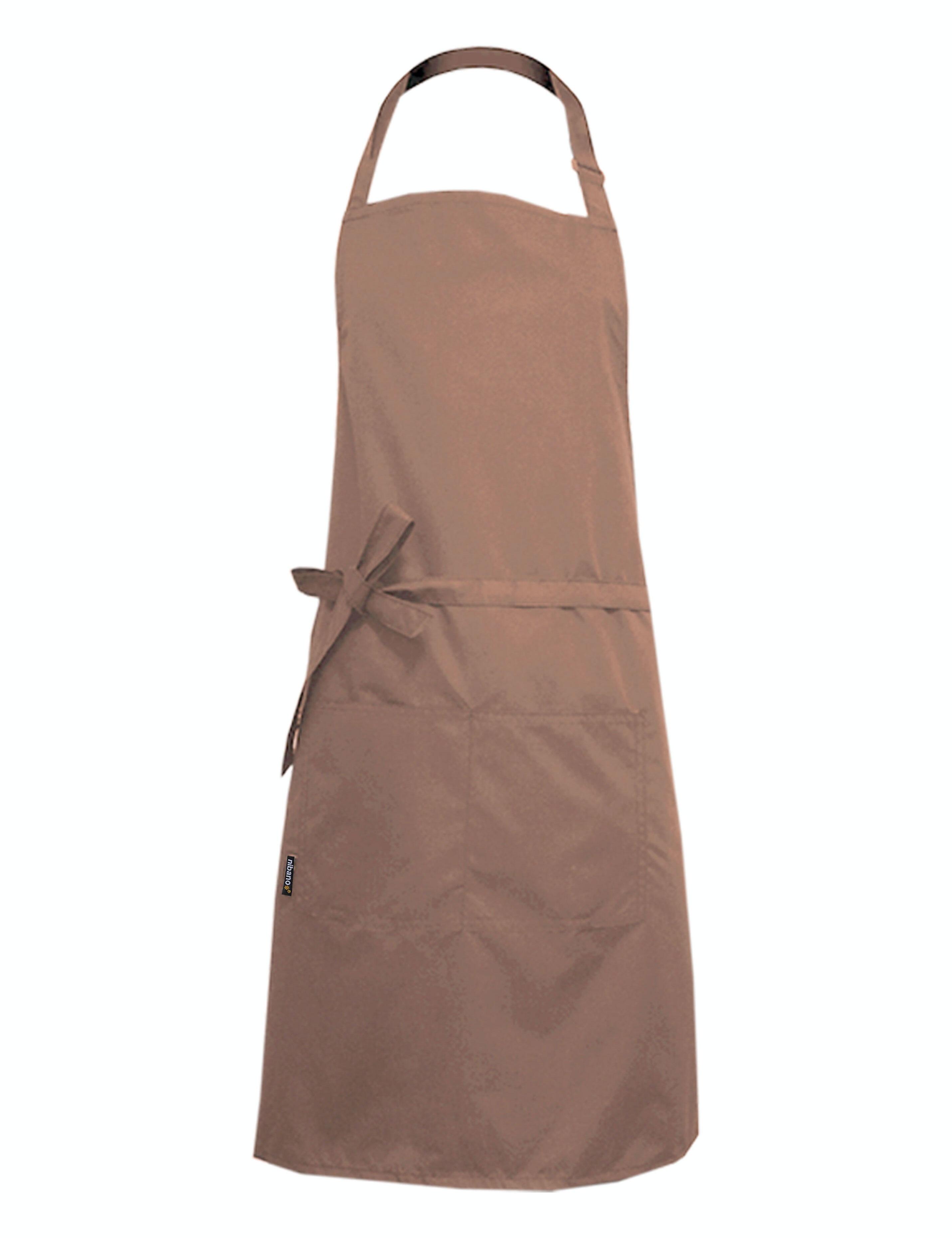 Nibano waterproof hair and beauty salon apron with pockets coffee